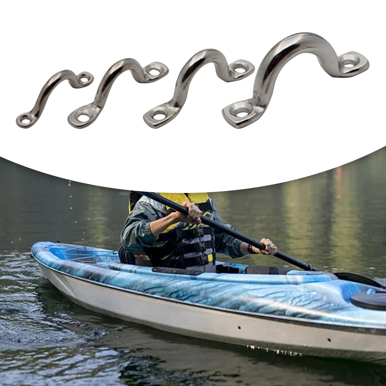 3xBoat Top Pad Eye Stainless Steel Bungee Deck Loops Tie Down for Boats Kayaks 4MM
