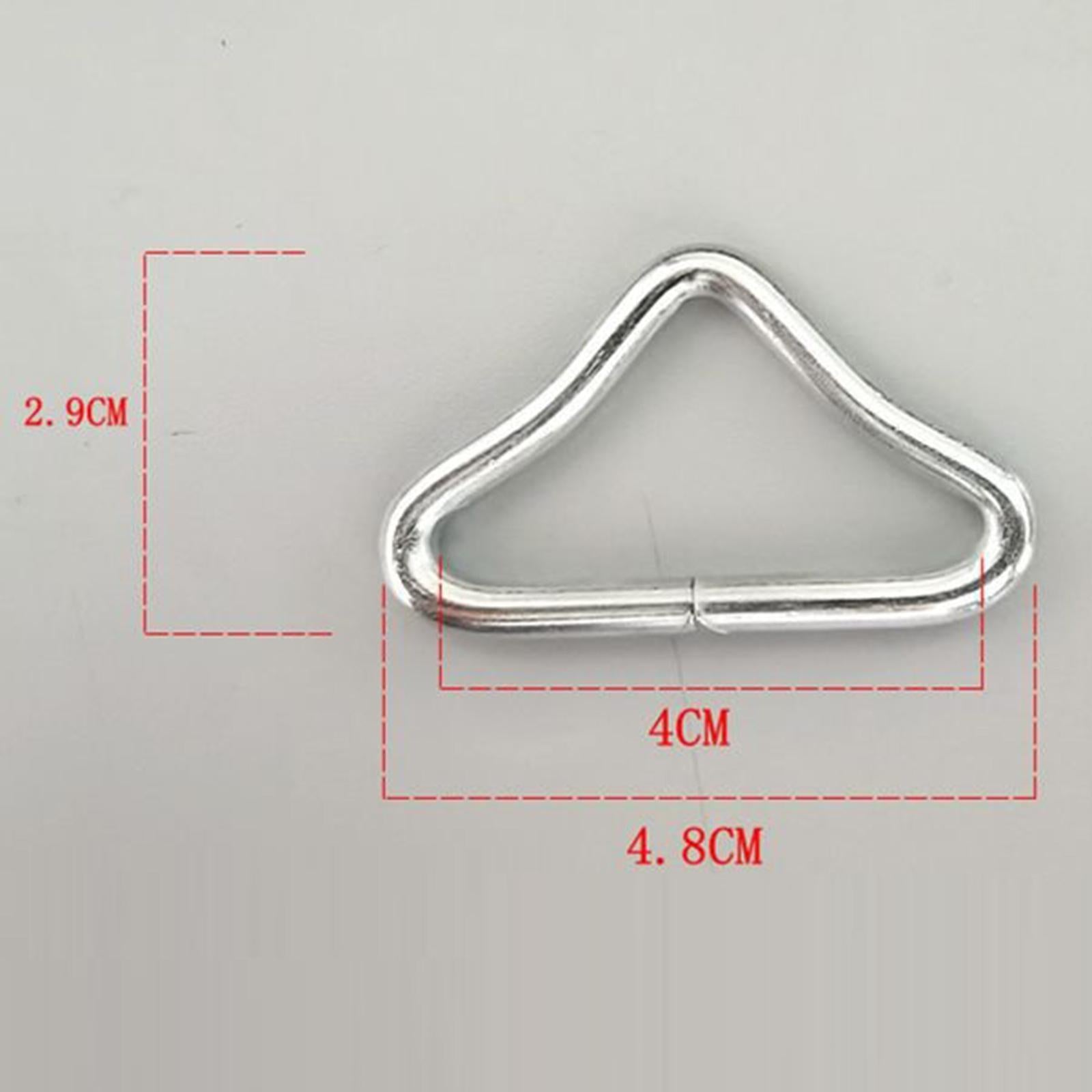 2x4Pcs V Shaped Rings Triangle Ring Buckles for Kids Trampoline Outdoor Repair no Straps