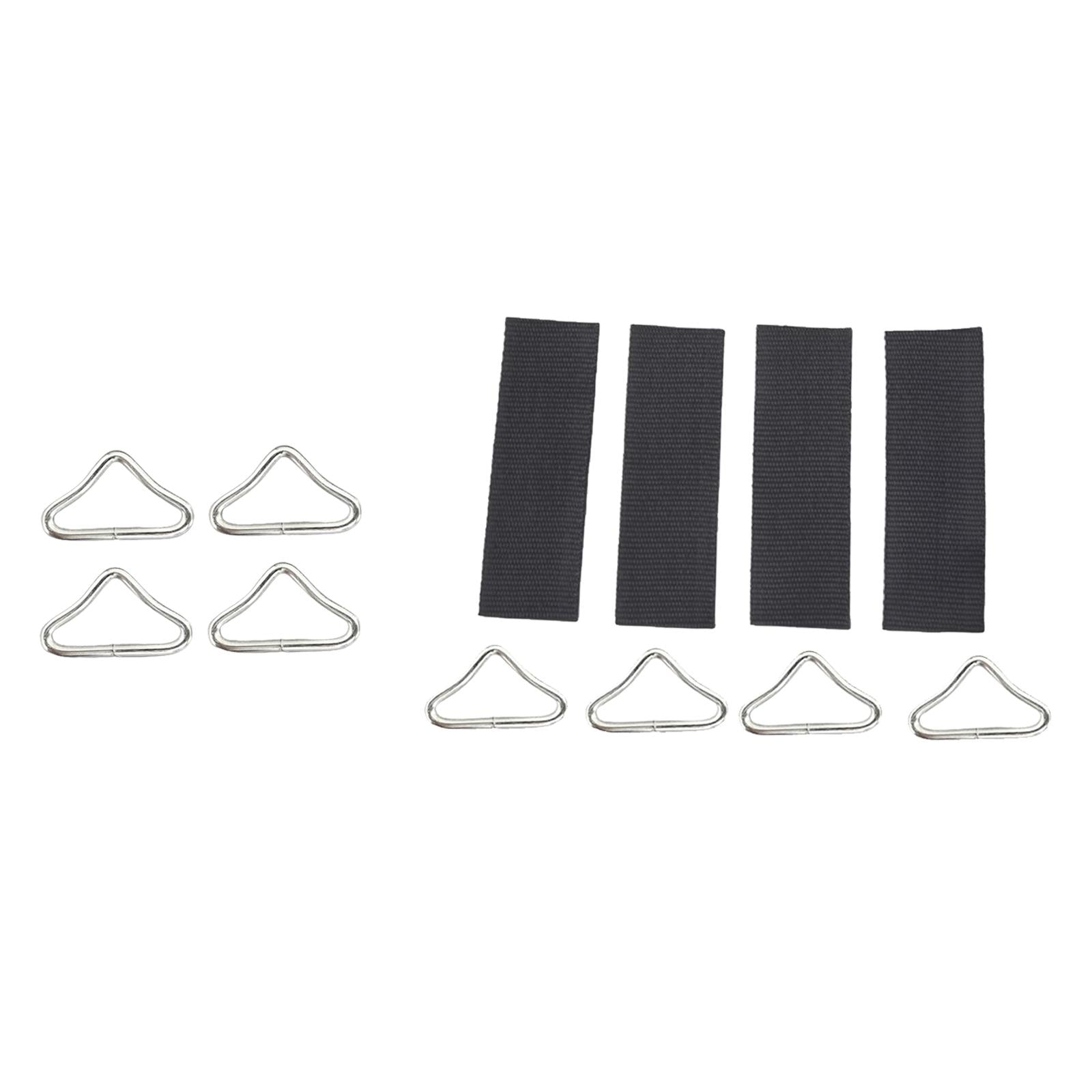 2x4Pcs V Shaped Rings Triangle Ring Buckles for Kids Trampoline Outdoor Repair no Straps