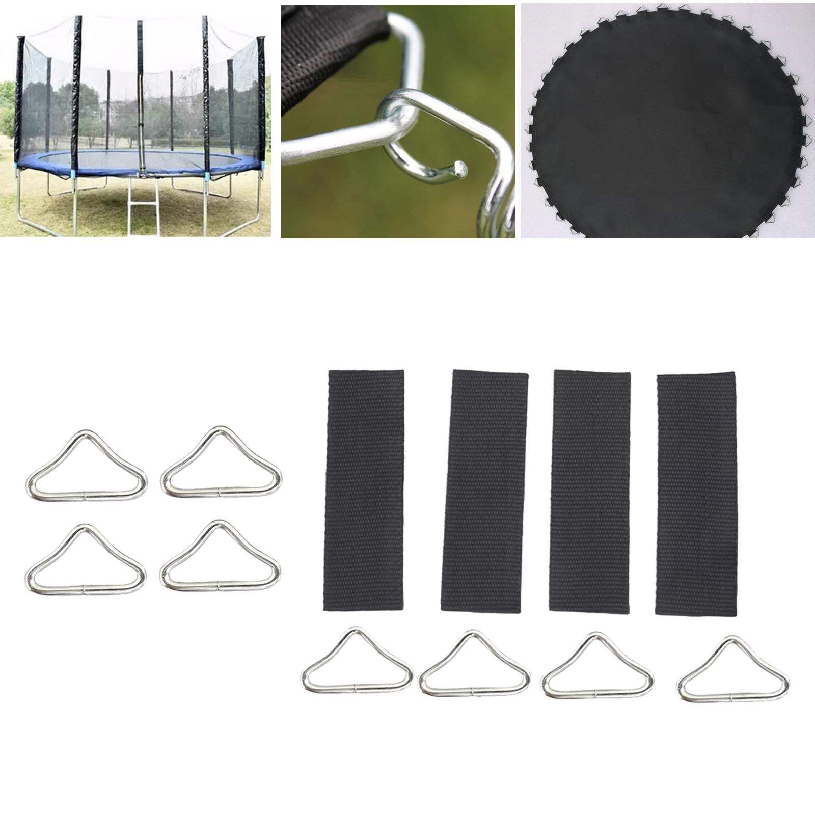 3x4Pcs V Shaped Rings Triangle Ring Buckles for Kids Trampoline Outdoor Repair no Straps