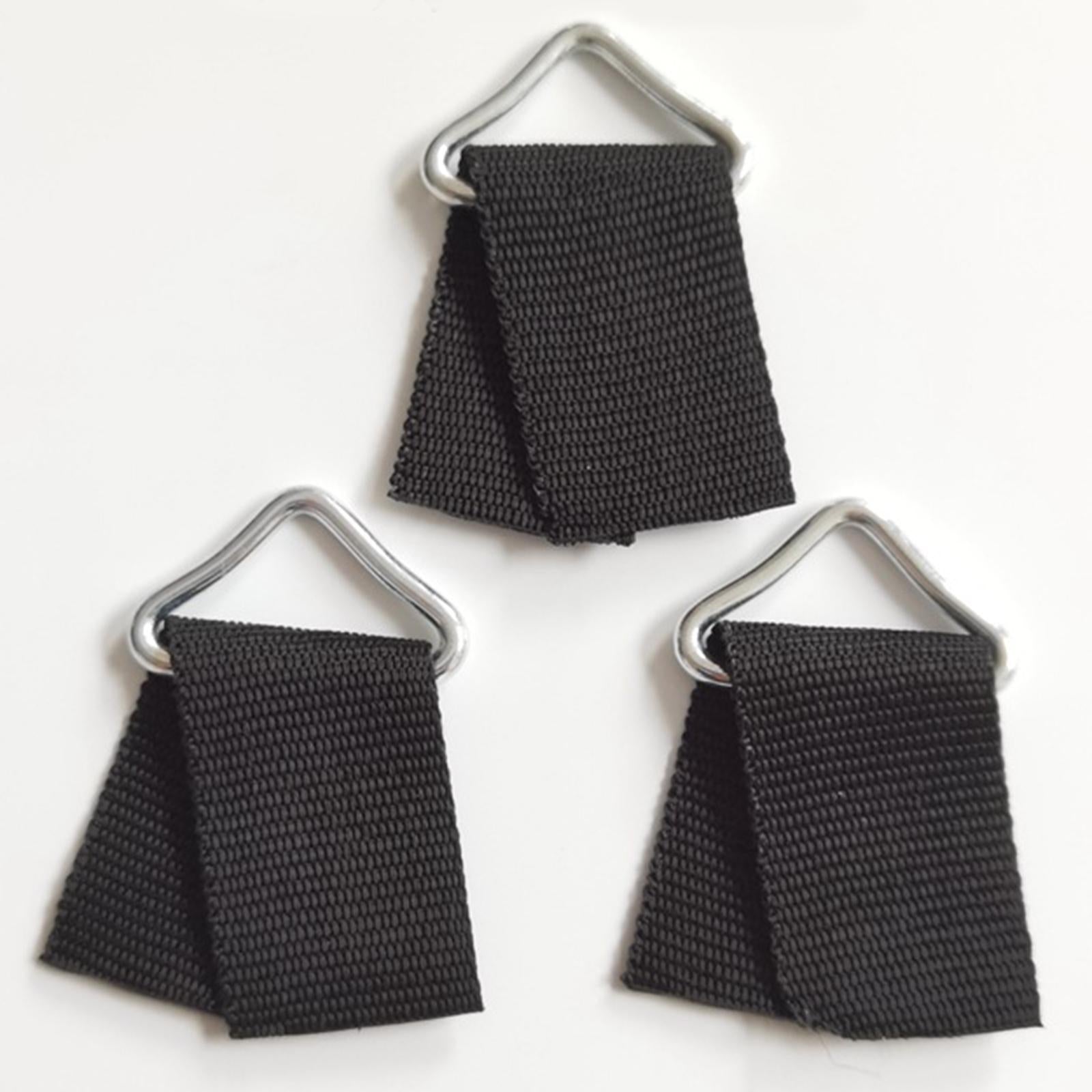 4x4Pcs V Shaped Rings Triangle Ring Buckles for Kids Trampoline Outdoor Repair with Straps