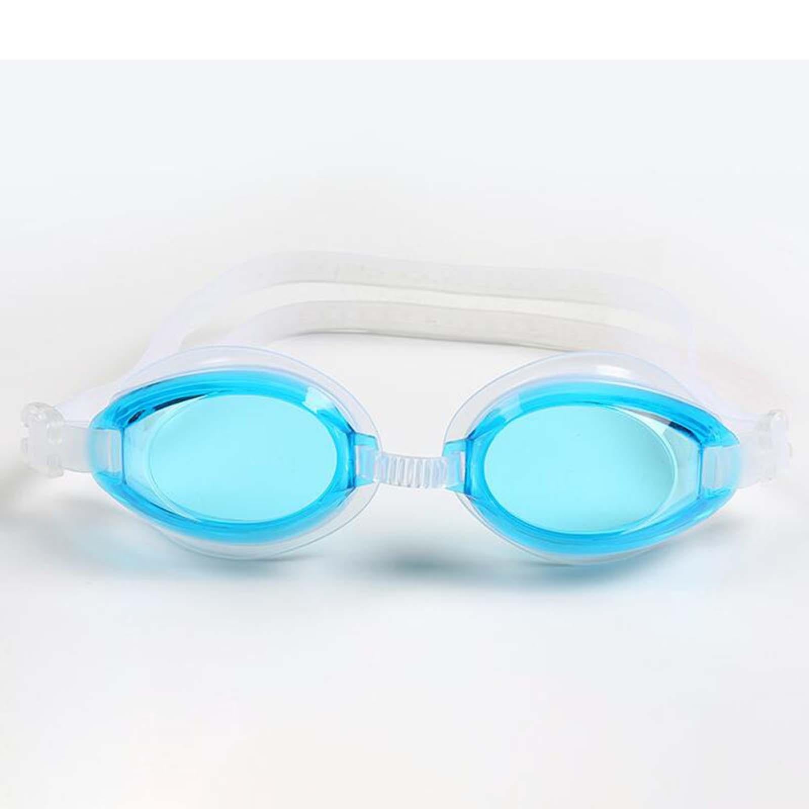 3xSwimming Goggles Adult Soft Silicone Strap Comfortable Anti Fog Swim Goggles Light Blue