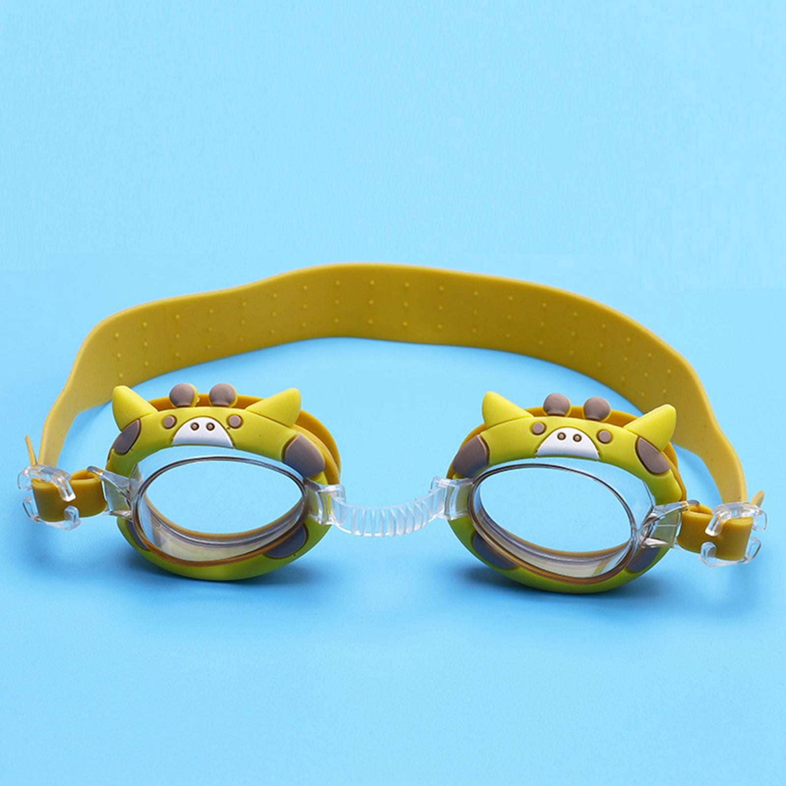 4xSwimming Goggles Teenager Child 2-12 Years Old Fashion Swim Goggles for Kids Fawn