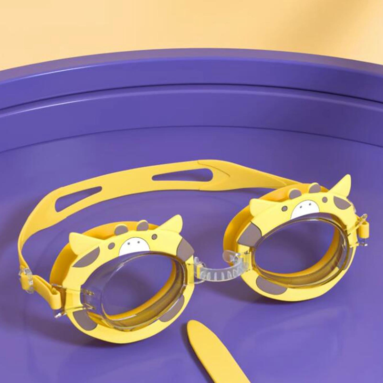 2xSwimming Goggles Teenager Child 2-12 Years Old Fashion Swim Goggles for Kids Fawn