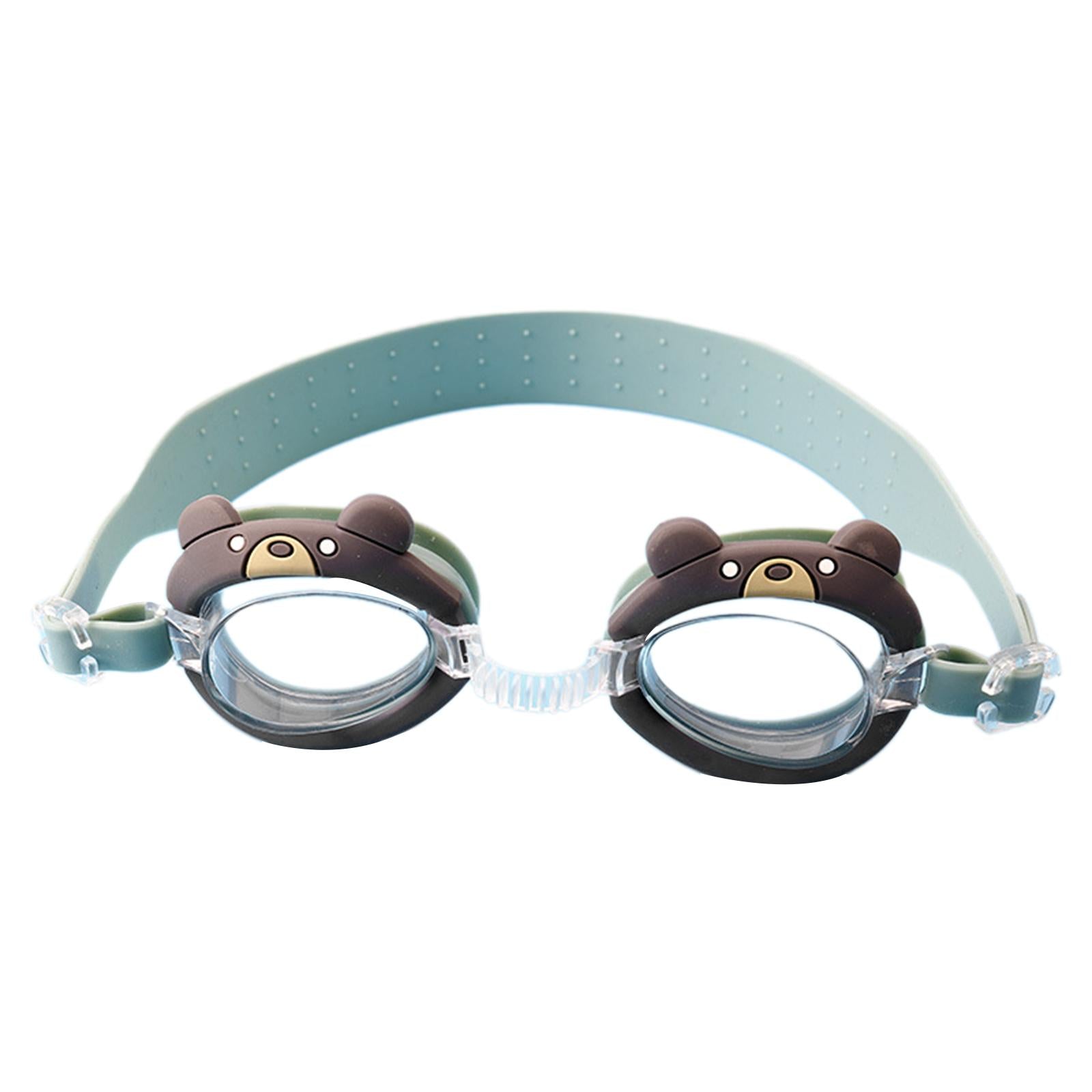 3xSwimming Goggles Teenager Child 2-12 Years Old Fashion Swim Goggles for Kids Bear