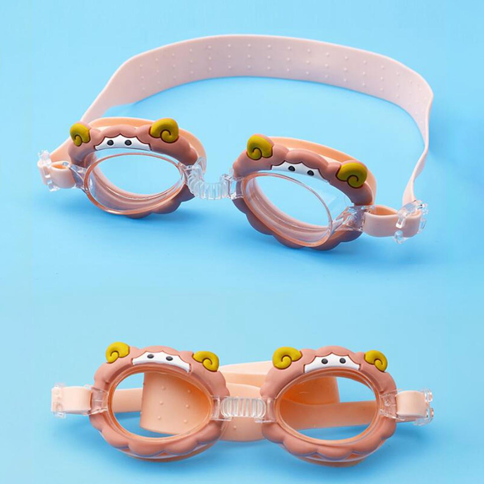3xSwimming Goggles Teenager Child 2-12 Years Old Fashion Swim Goggles for Kids Lamb