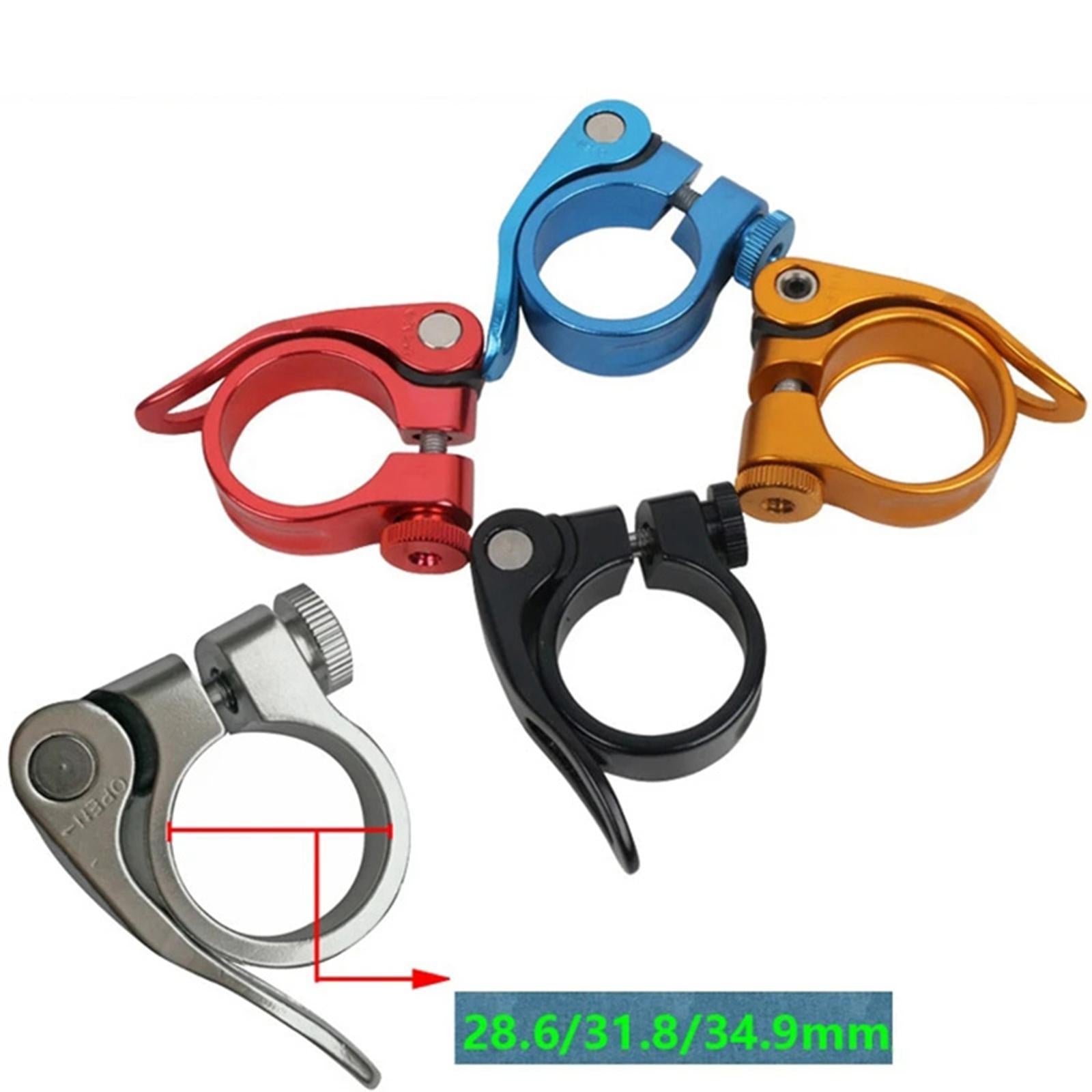 4xBike Seat Post Clamp Bike Seatpost Clamp Durable Seatpost Collar for Cycling Blue 34.9mm