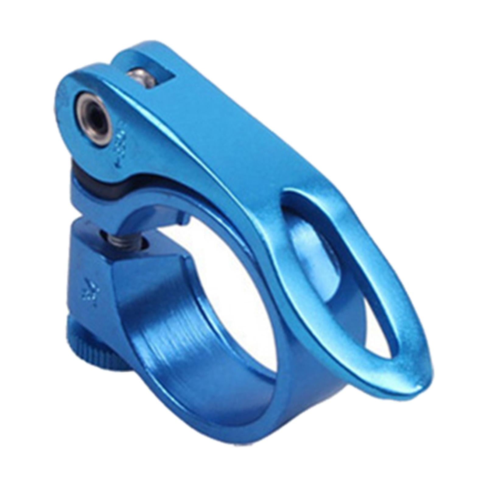 3xBike Seat Post Clamp Bike Seatpost Clamp Durable Seatpost Collar for Cycling Blue 34.9mm