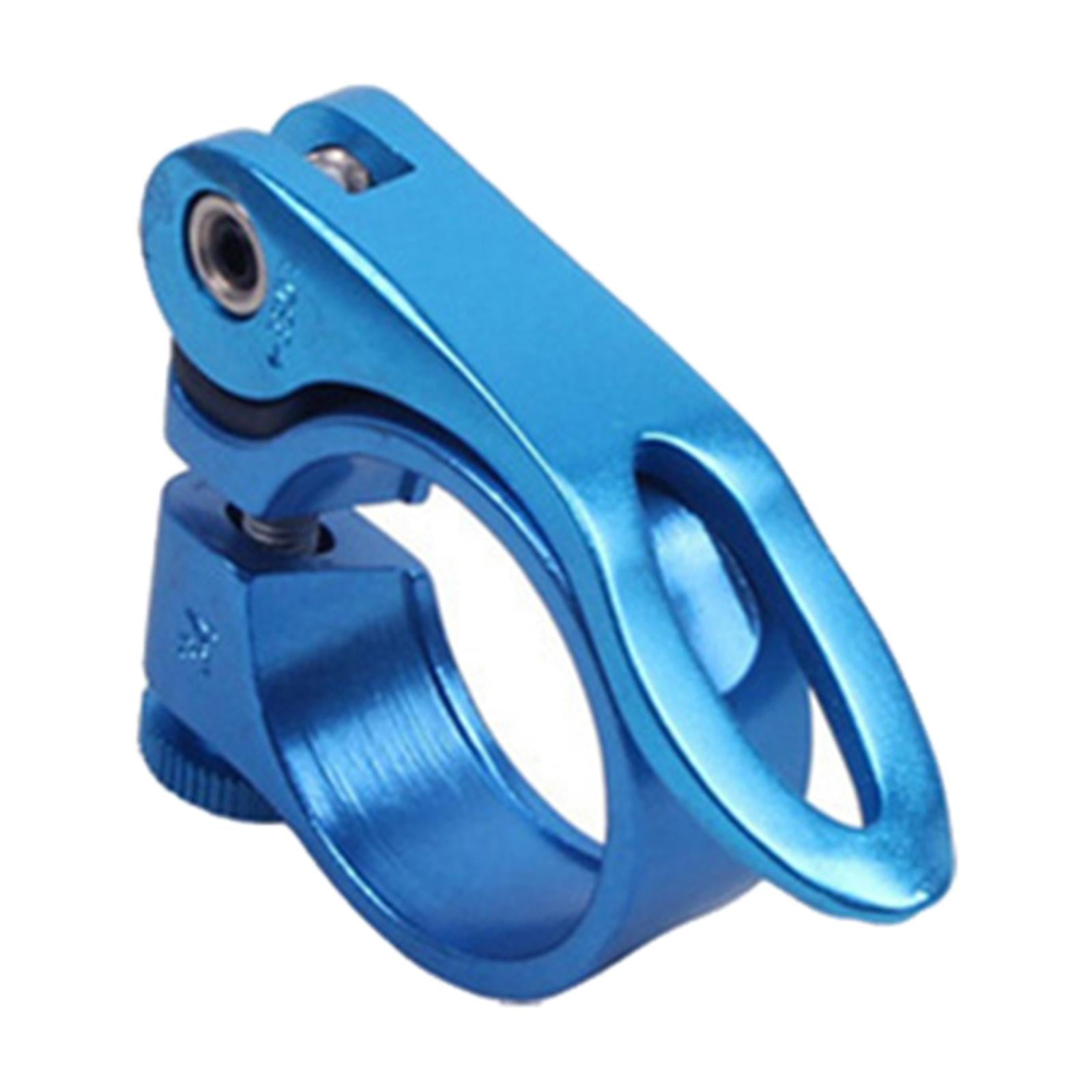4xBike Seat Post Clamp Bike Seatpost Clamp Durable Seatpost Collar for Cycling Blue 34.9mm
