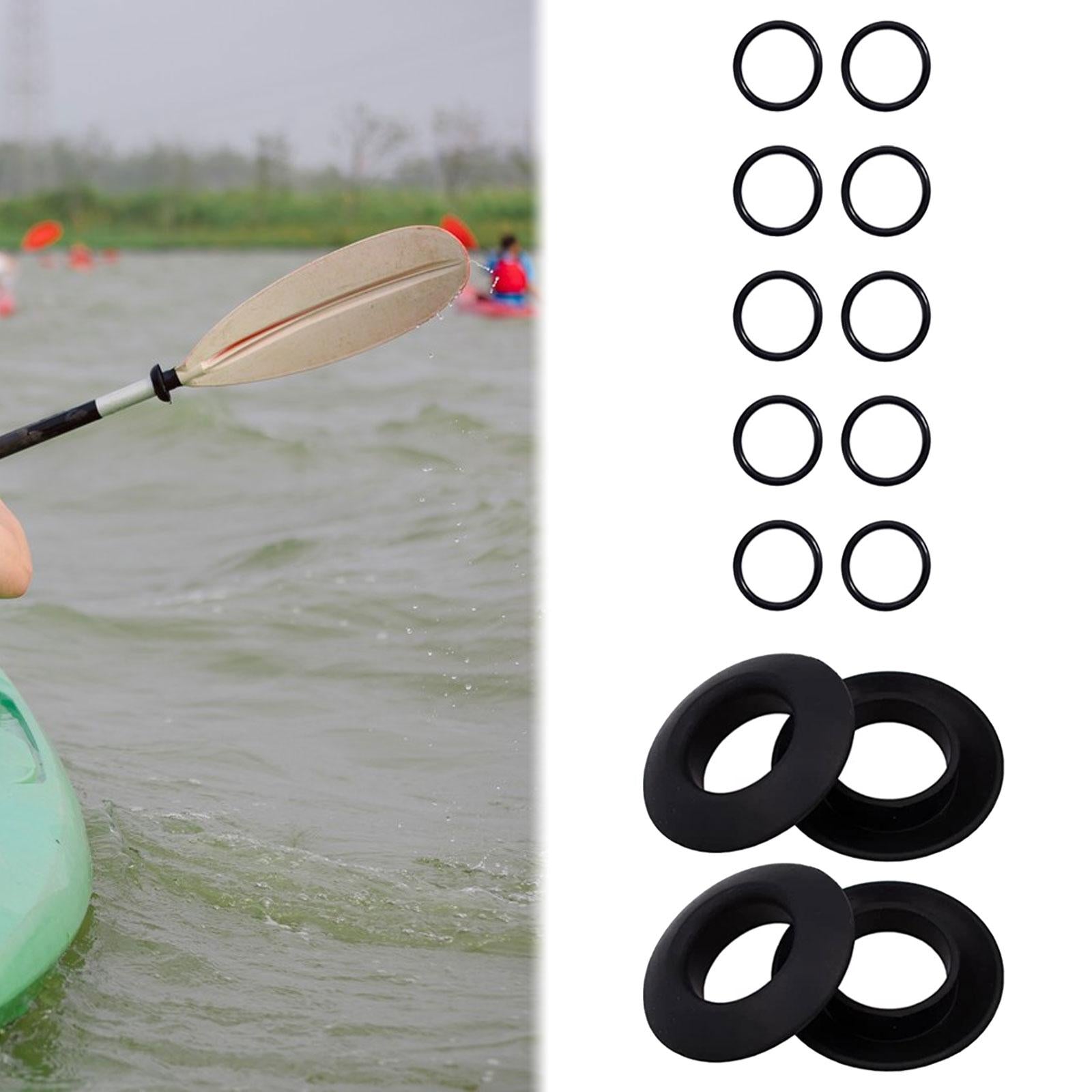 2x4x Kayak Paddle Drip Rings PVC Water Retaining Rings for Canoe Rafting Kayak