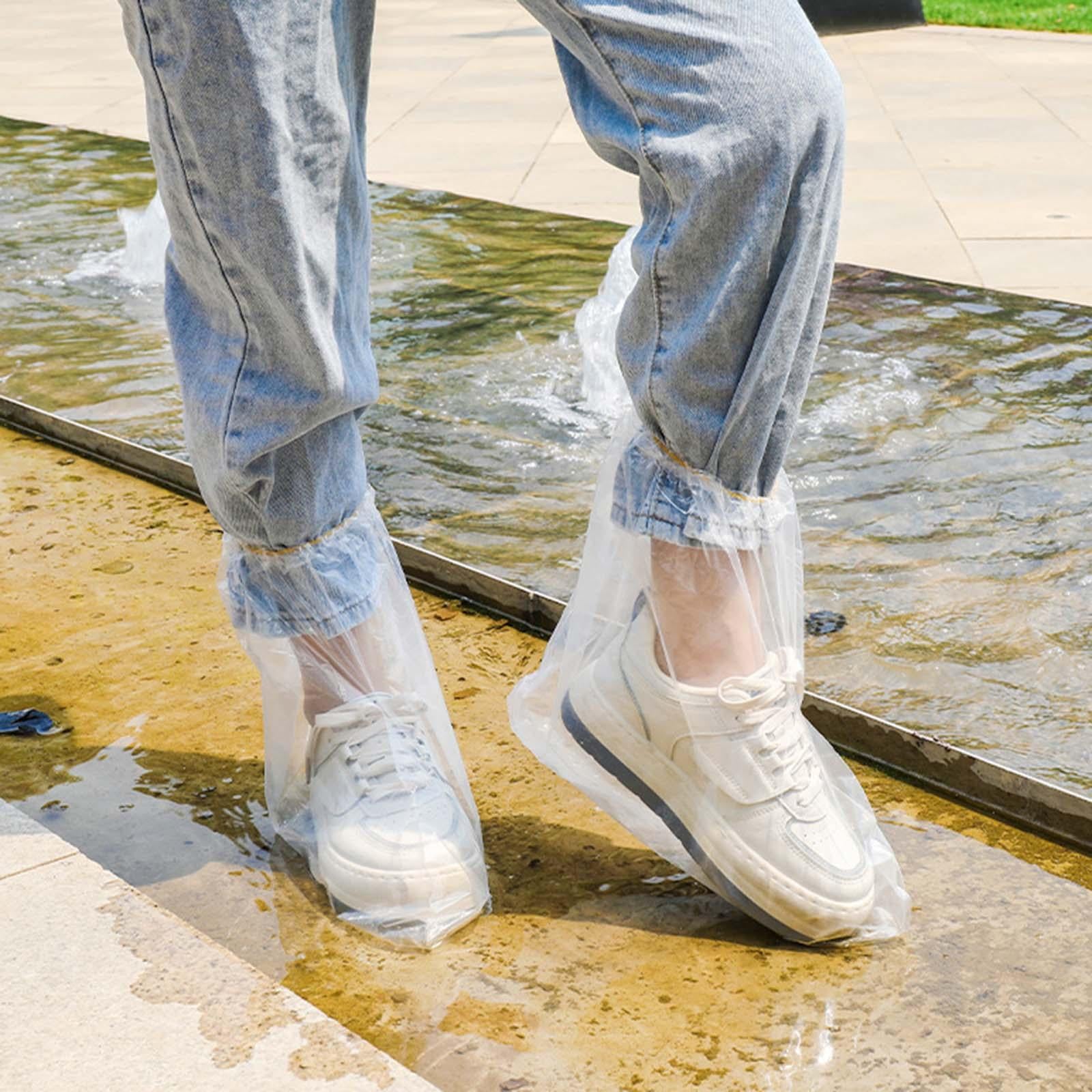 5x1PC Disposable Shoe Cover Waterproof Rainy Day Use Clear Rain Boots Cover