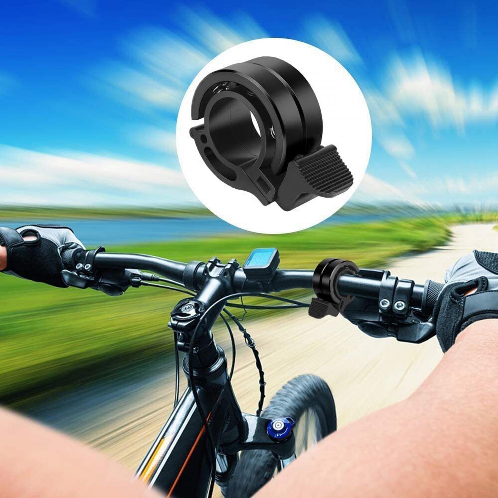 2xBike Bell Small Bicycle Warning Bell Waterproof Loud Sound Cycle Accessories Black