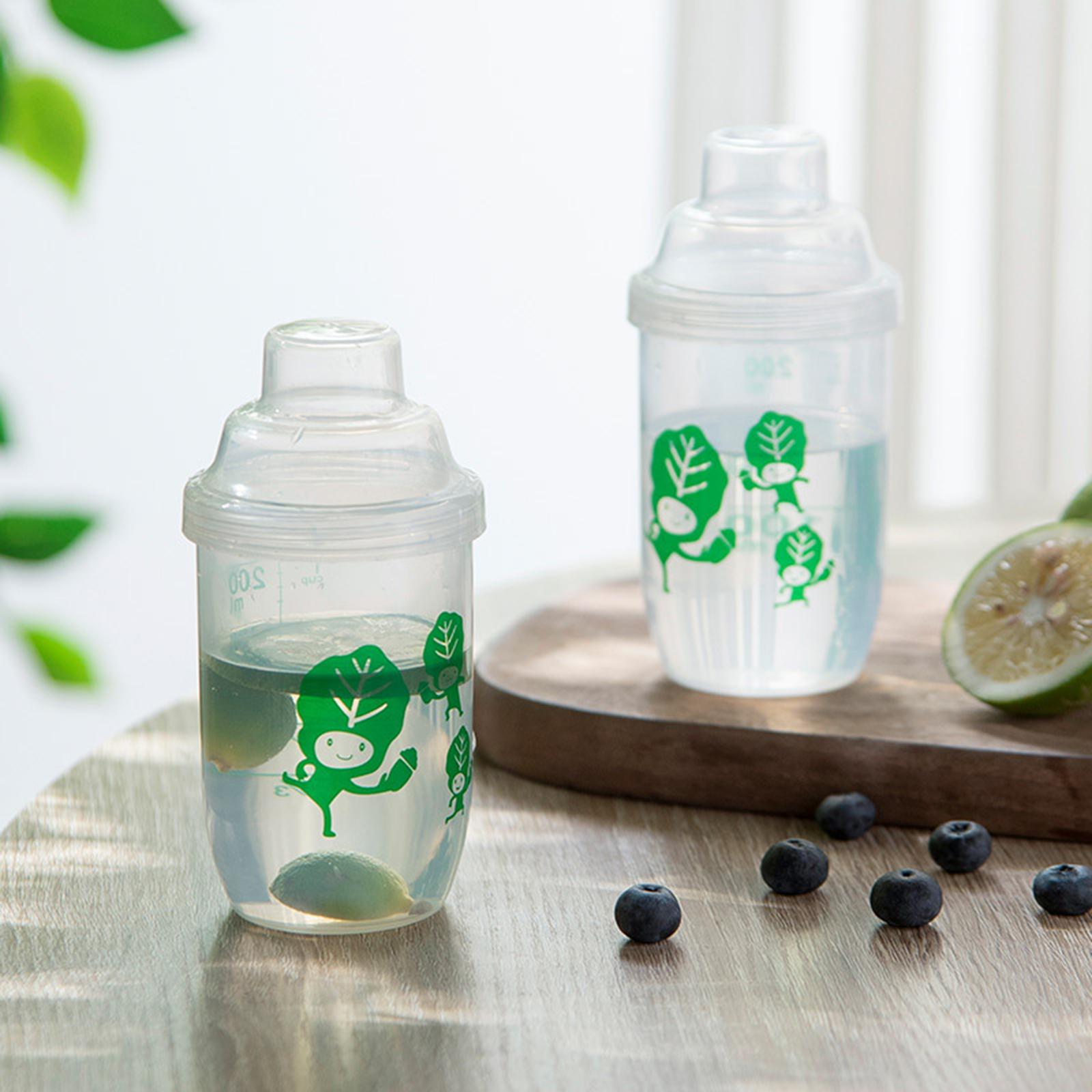 6xShaker Bottle with Scale Portable Milkshake Cup for Milkshakes Coffee Sports