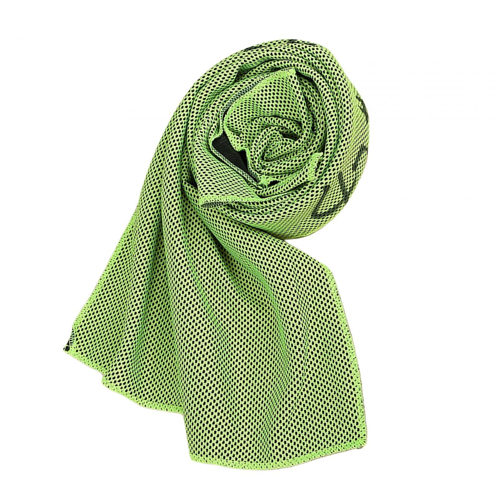 2xCooling Towel Breathable Fast Drying Ice Towel for Exercise Hot Weather green