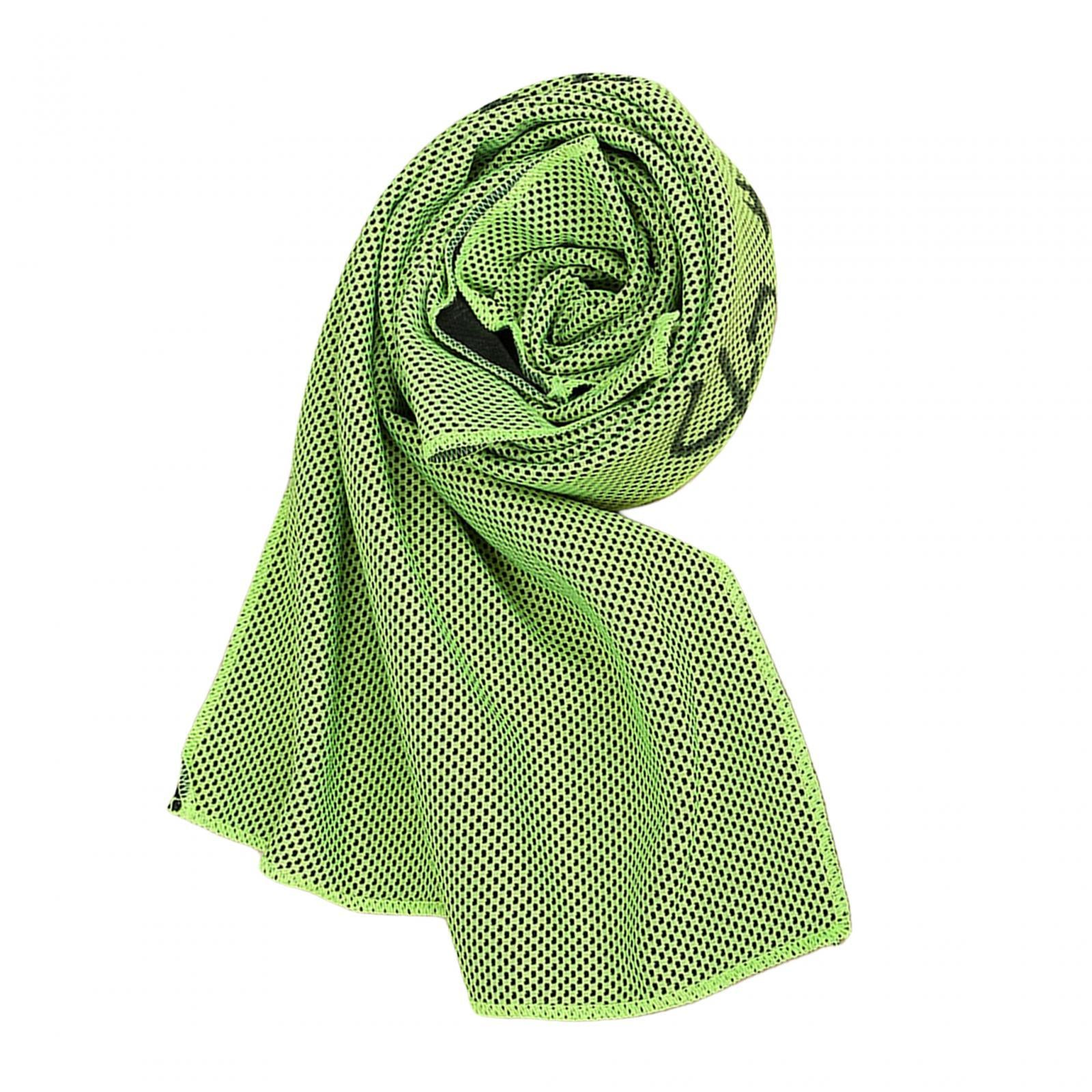 3xCooling Towel Breathable Fast Drying Ice Towel for Exercise Hot Weather green