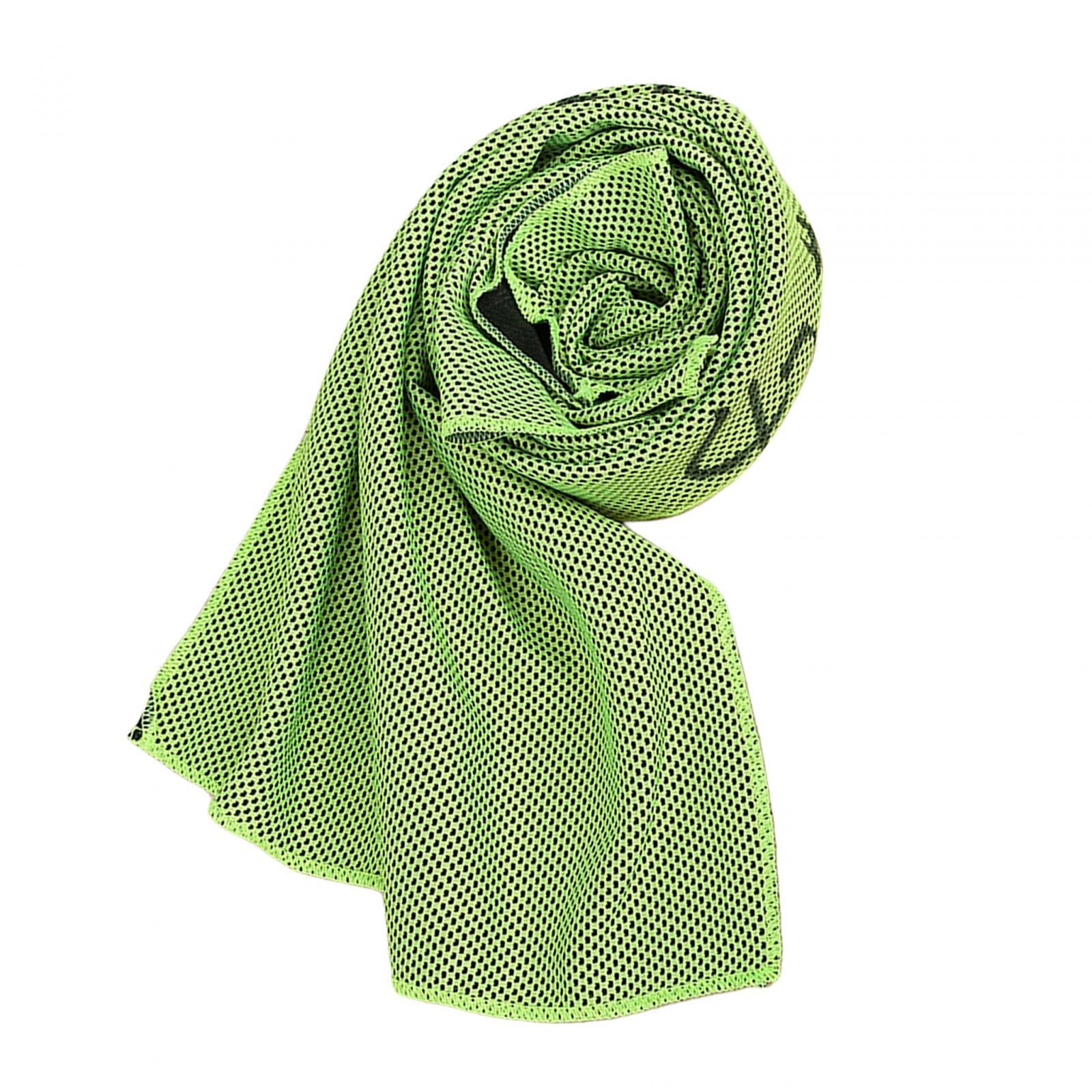 3xCooling Towel Breathable Fast Drying Ice Towel for Exercise Hot Weather green