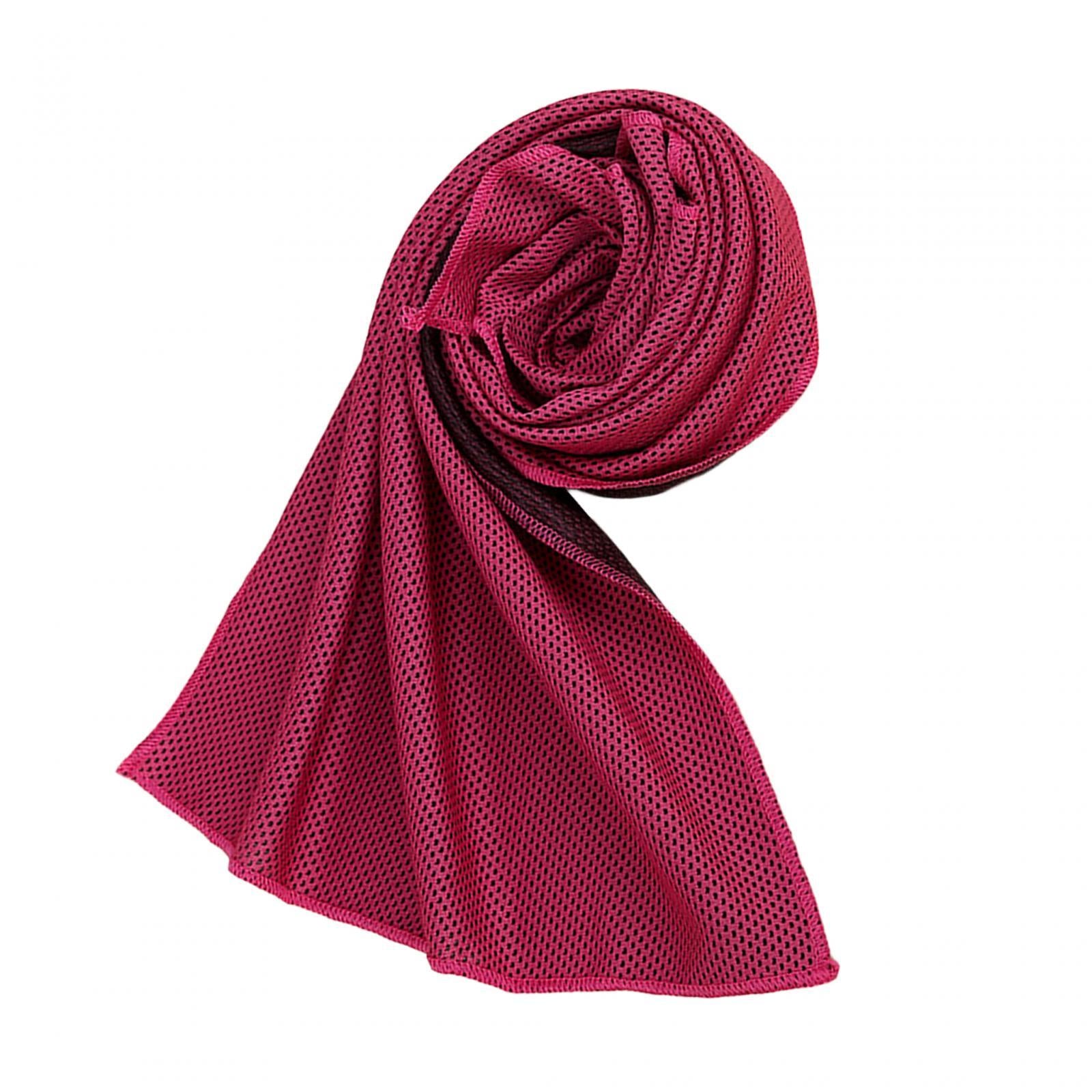 2xCooling Towel Breathable Fast Drying Ice Towel for Exercise Hot Weather rose red