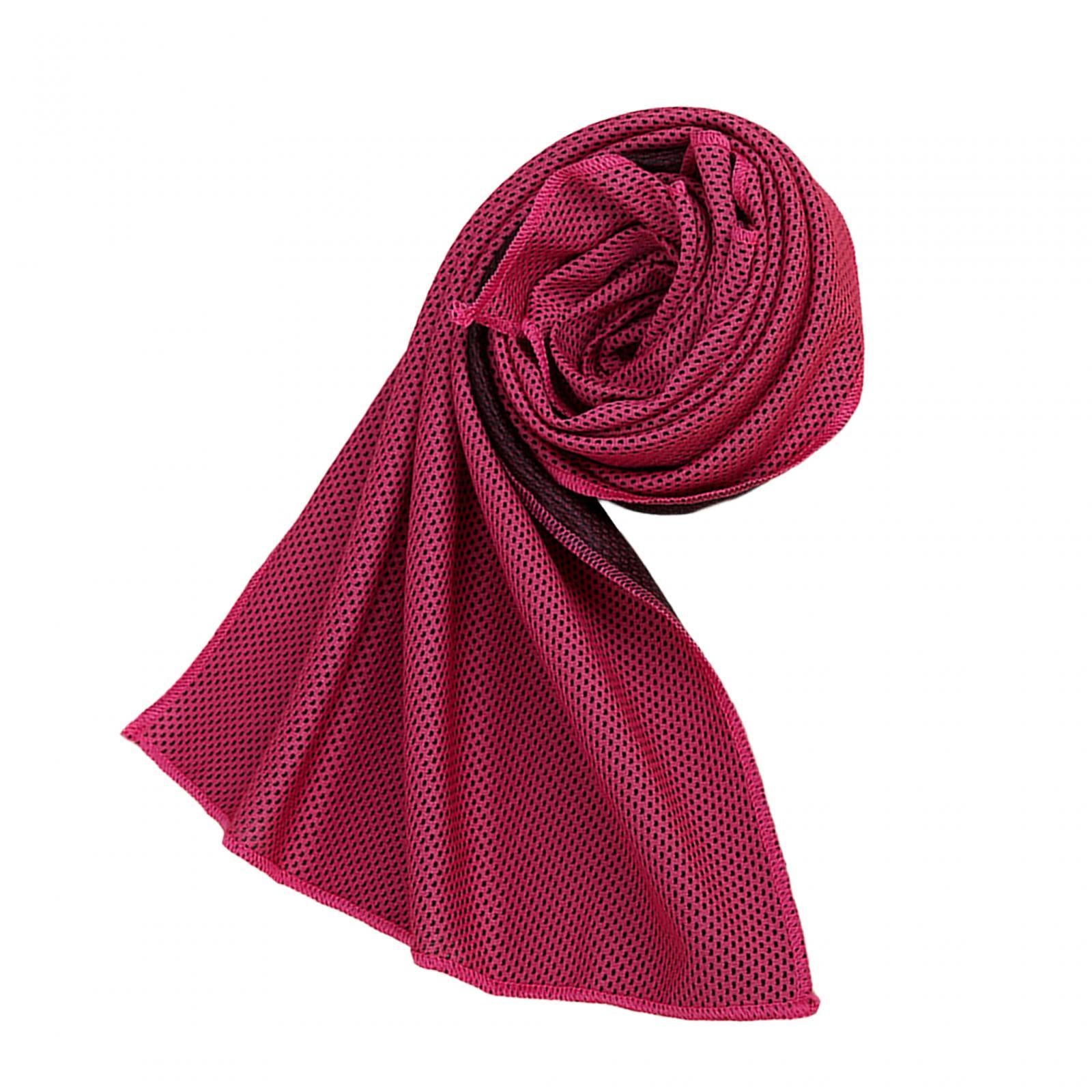 2xCooling Towel Breathable Fast Drying Ice Towel for Exercise Hot Weather rose red