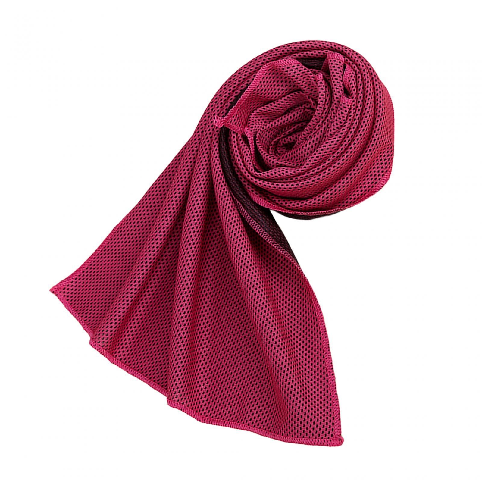 2xCooling Towel Breathable Fast Drying Ice Towel for Exercise Hot Weather rose red