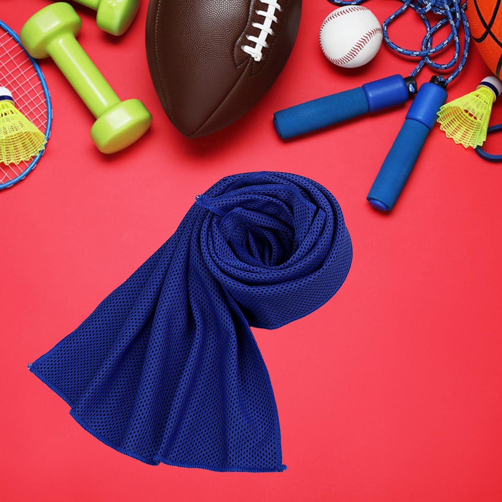 2xCooling Towel Breathable Fast Drying Ice Towel for Exercise Hot Weather dark blue