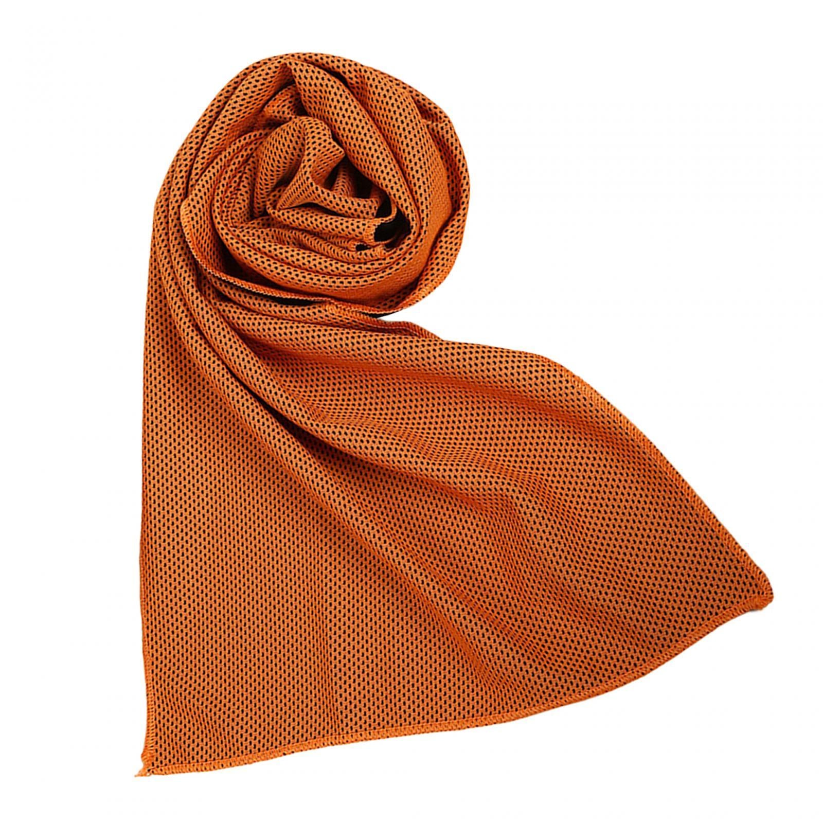 3xCooling Towel Breathable Fast Drying Ice Towel for Exercise Hot Weather orange