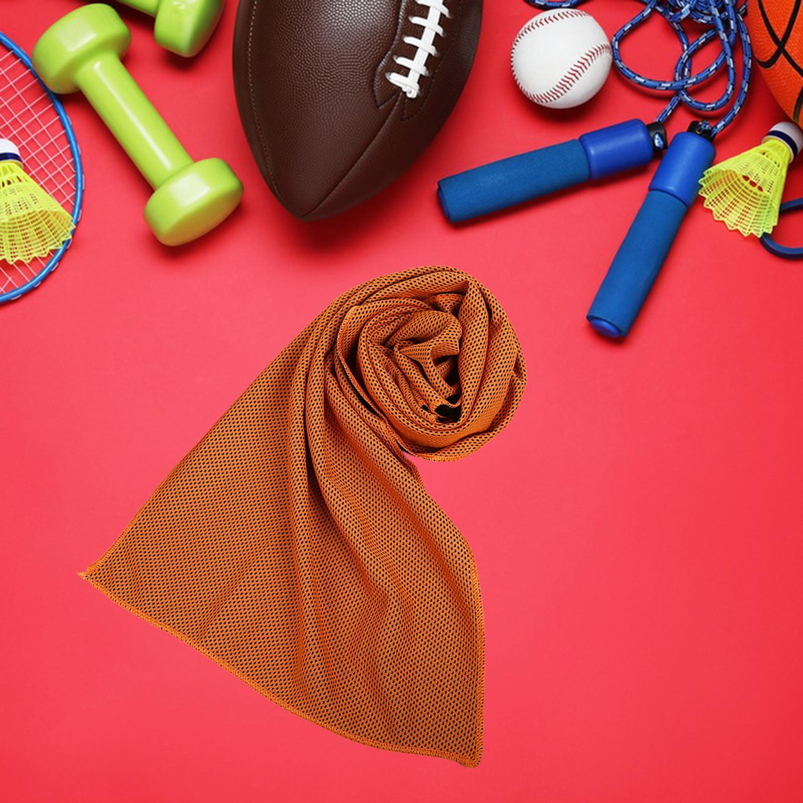 3xCooling Towel Breathable Fast Drying Ice Towel for Exercise Hot Weather orange