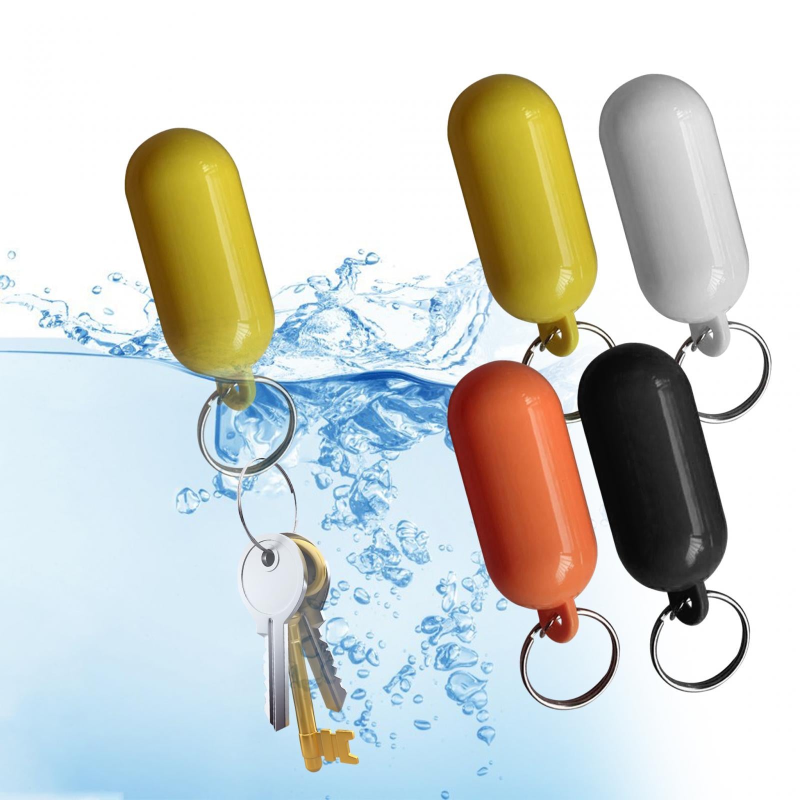 2xFloating Keychain Buoyant Key Chain for Outdoor Water Sports Rafting Fishing Yellow
