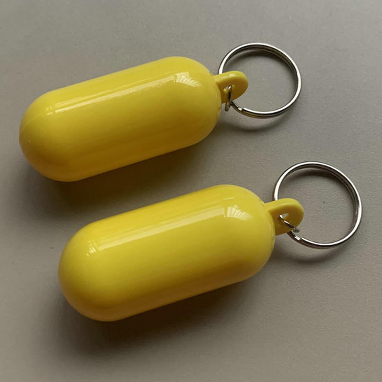 3xFloating Keychain Buoyant Key Chain for Outdoor Water Sports Rafting Fishing Yellow