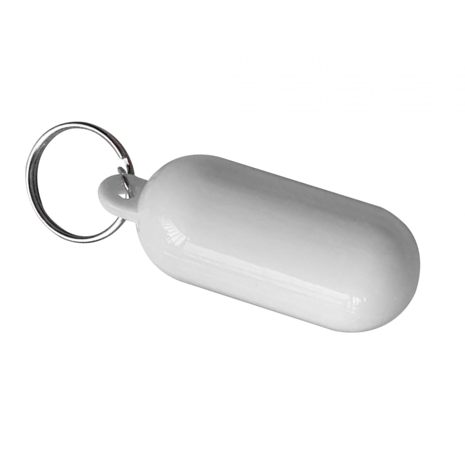 2xFloating Keychain Buoyant Key Chain for Outdoor Water Sports Rafting Fishing White