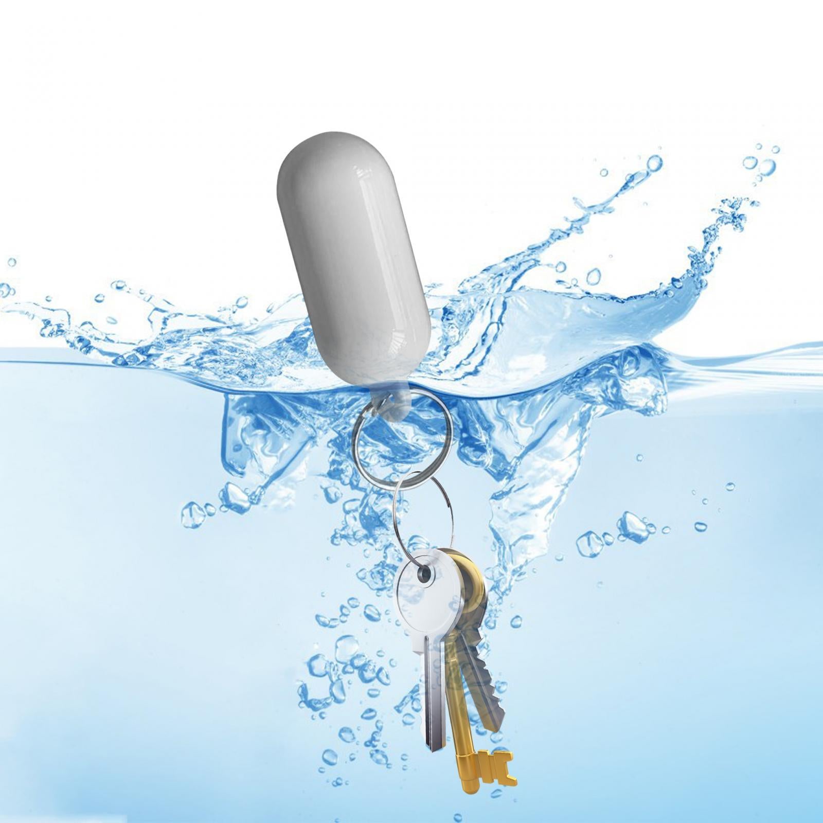4xFloating Keychain Buoyant Key Chain for Outdoor Water Sports Rafting Fishing White
