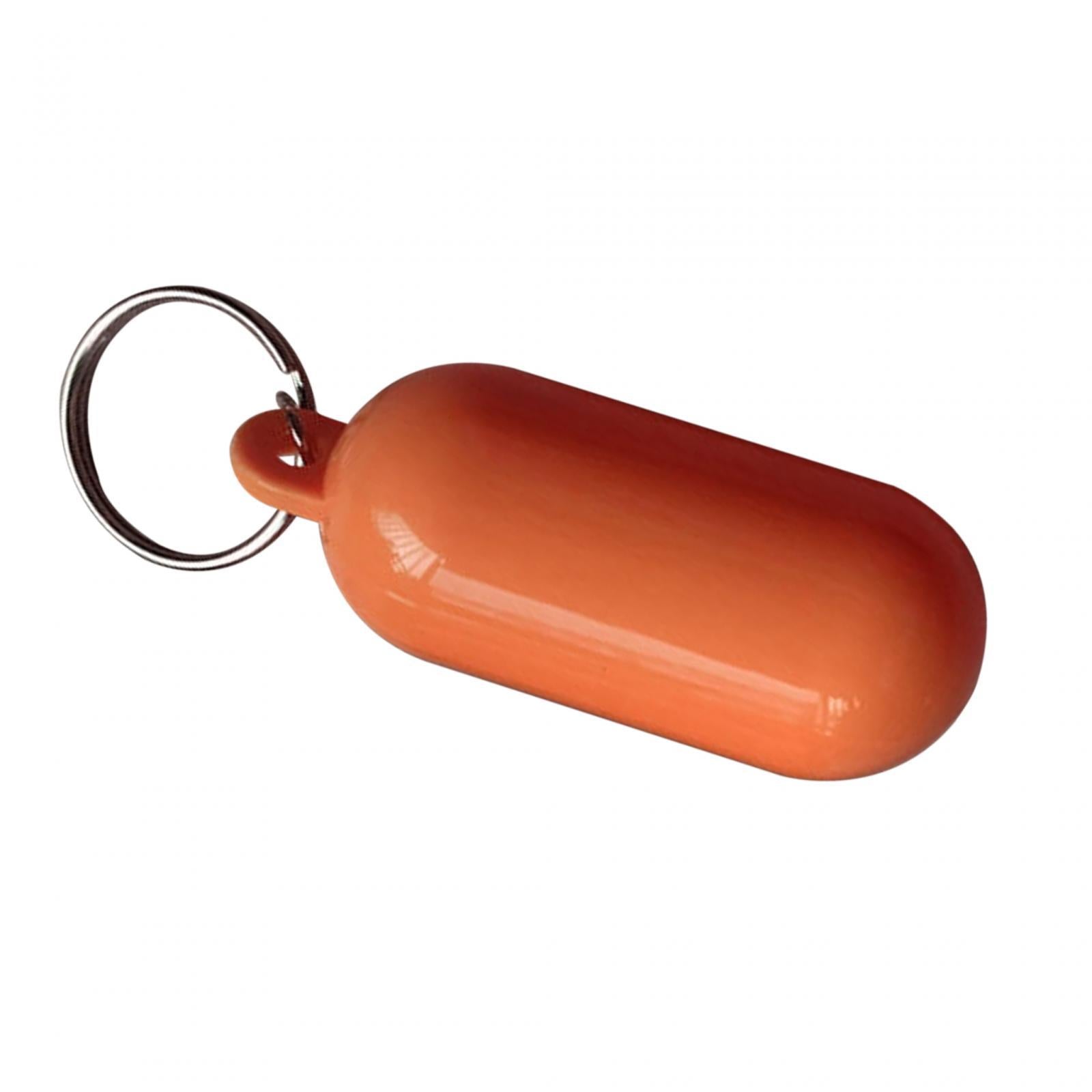 2xFloating Keychain Buoyant Key Chain for Outdoor Water Sports Rafting Fishing Orange