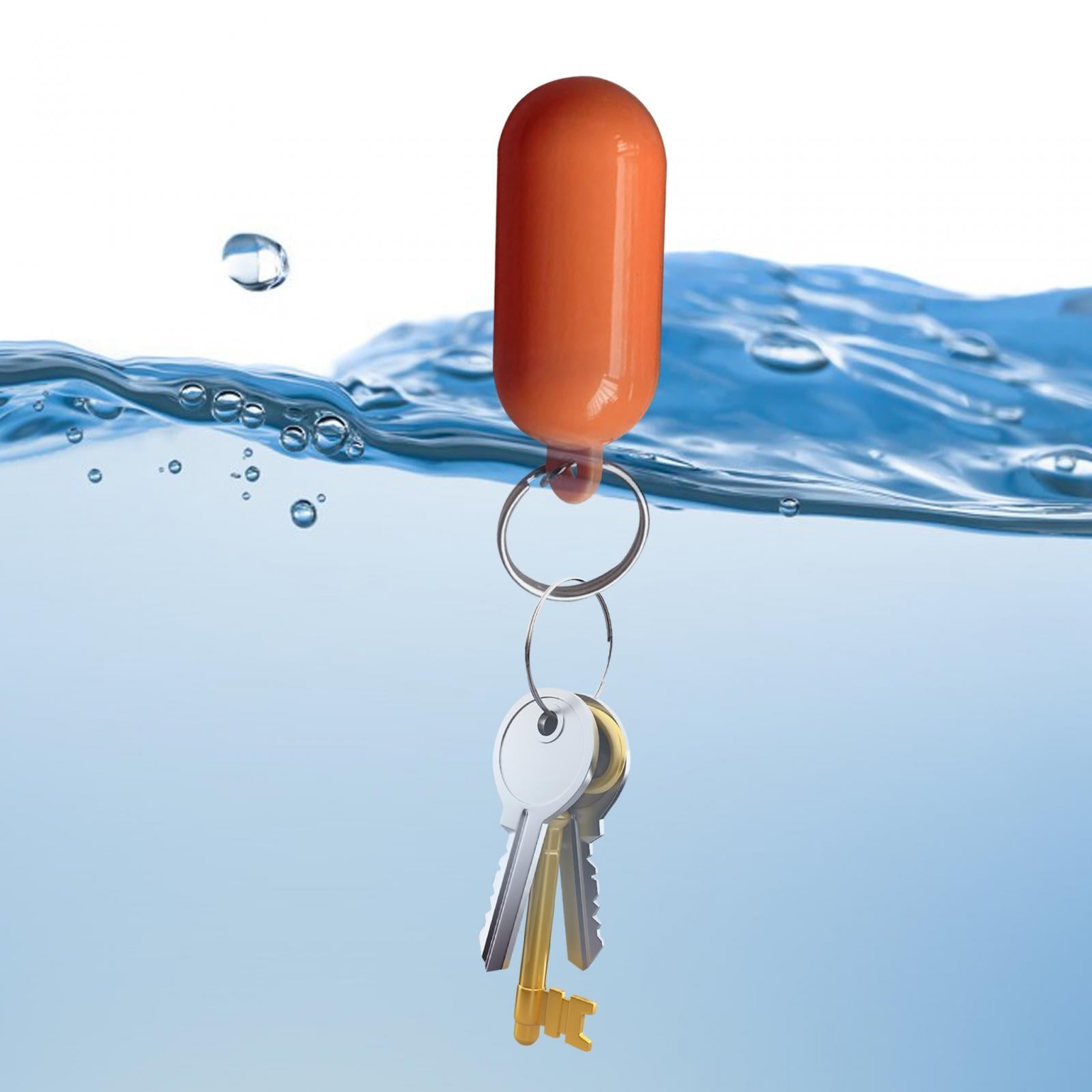 3xFloating Keychain Buoyant Key Chain for Outdoor Water Sports Rafting Fishing Orange