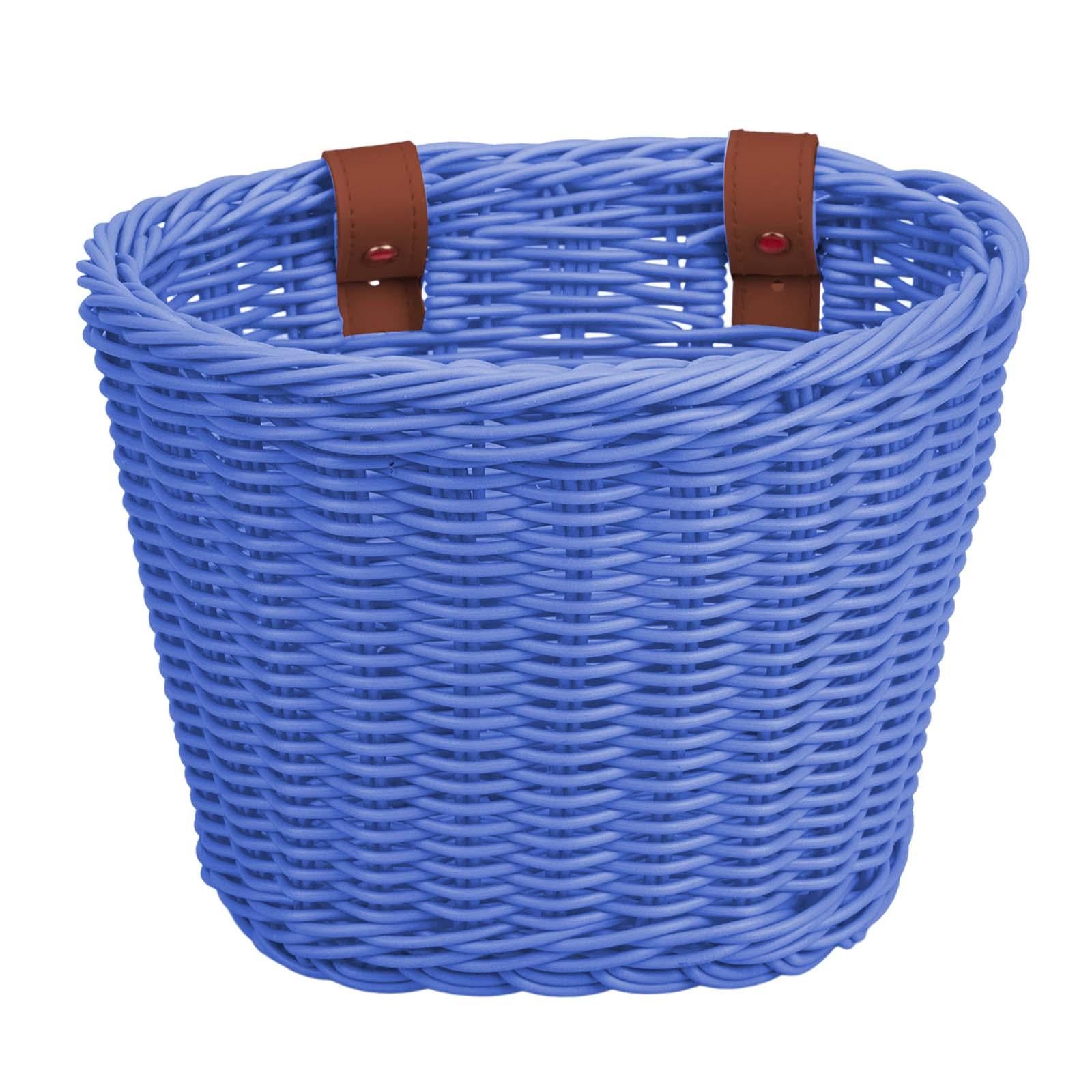 Kids Bike Basket Front Bicycle Cargo Rack Bag Travel Picnic Tricycle Baskets Blue