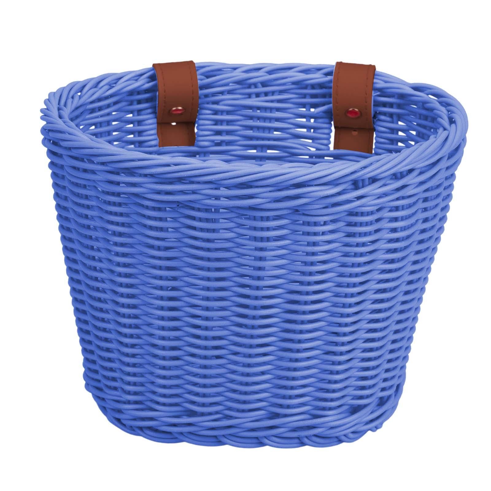 Kids Bike Basket Front Bicycle Cargo Rack Bag Travel Picnic Tricycle Baskets Blue