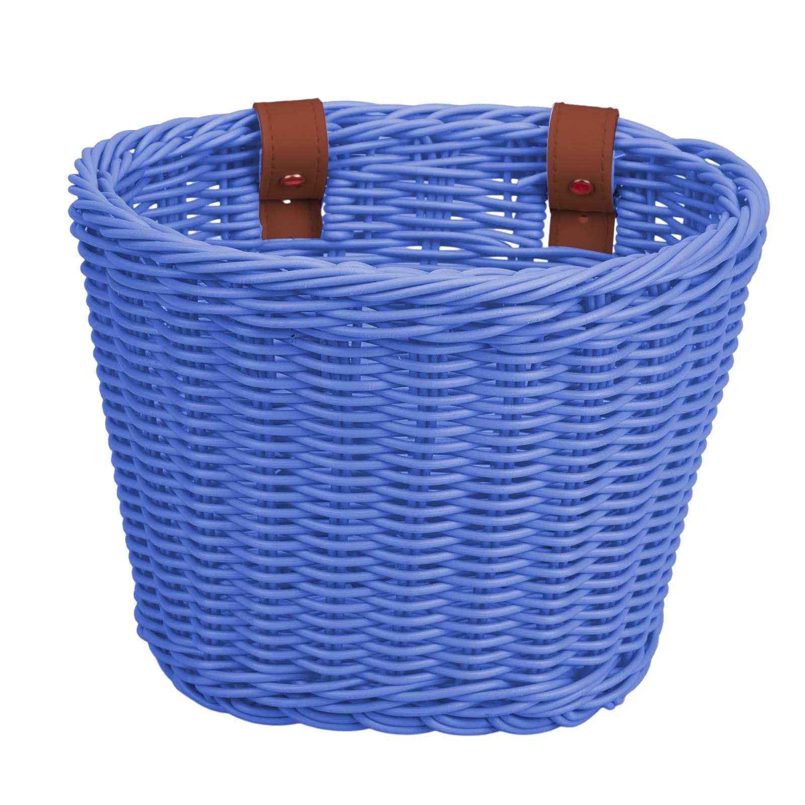 Kids Bike Basket Front Bicycle Cargo Rack Bag Travel Picnic Tricycle Baskets Blue