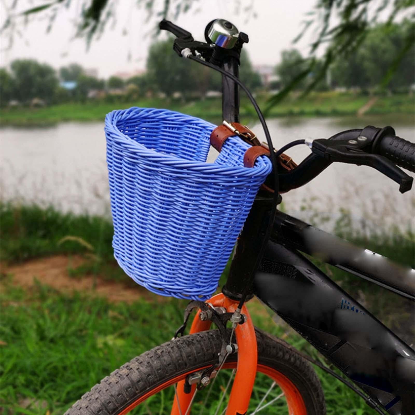 Kids Bike Basket Front Bicycle Cargo Rack Bag Travel Picnic Tricycle Baskets Blue