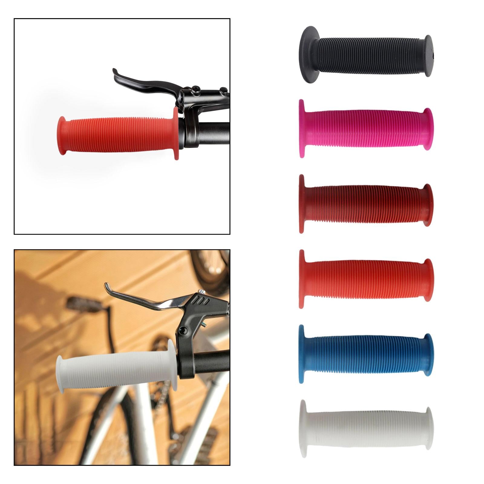 4xBike Handlebar Grip Durable Bicycle Handle Grips for Biking Skateboard Bikes Black