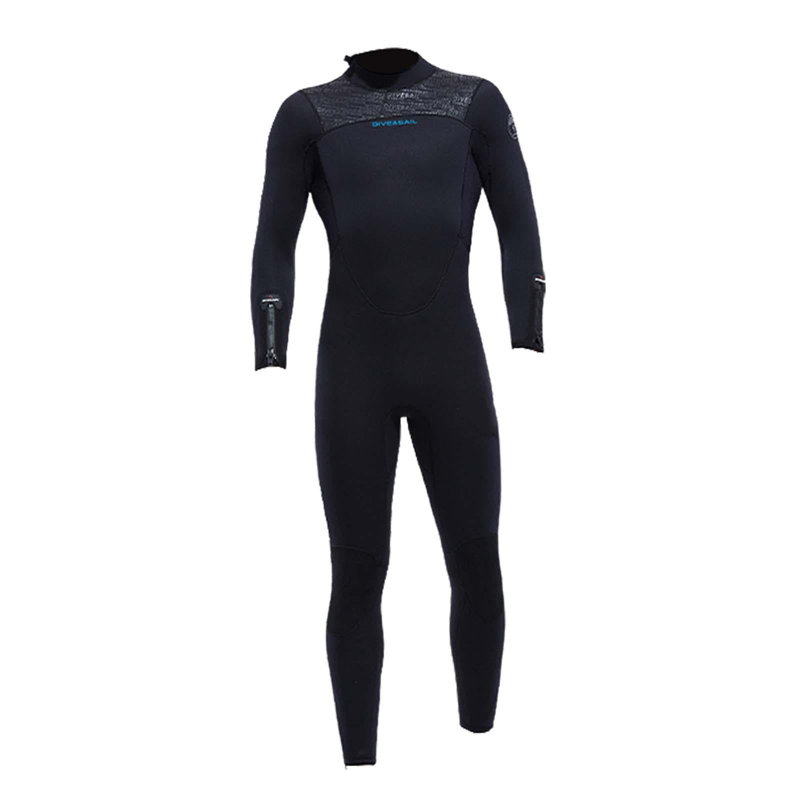 Diving Wetsuit Sailing Keep Warm Thermal Full suits Workout Back Zip Wetsuit XL Male Black