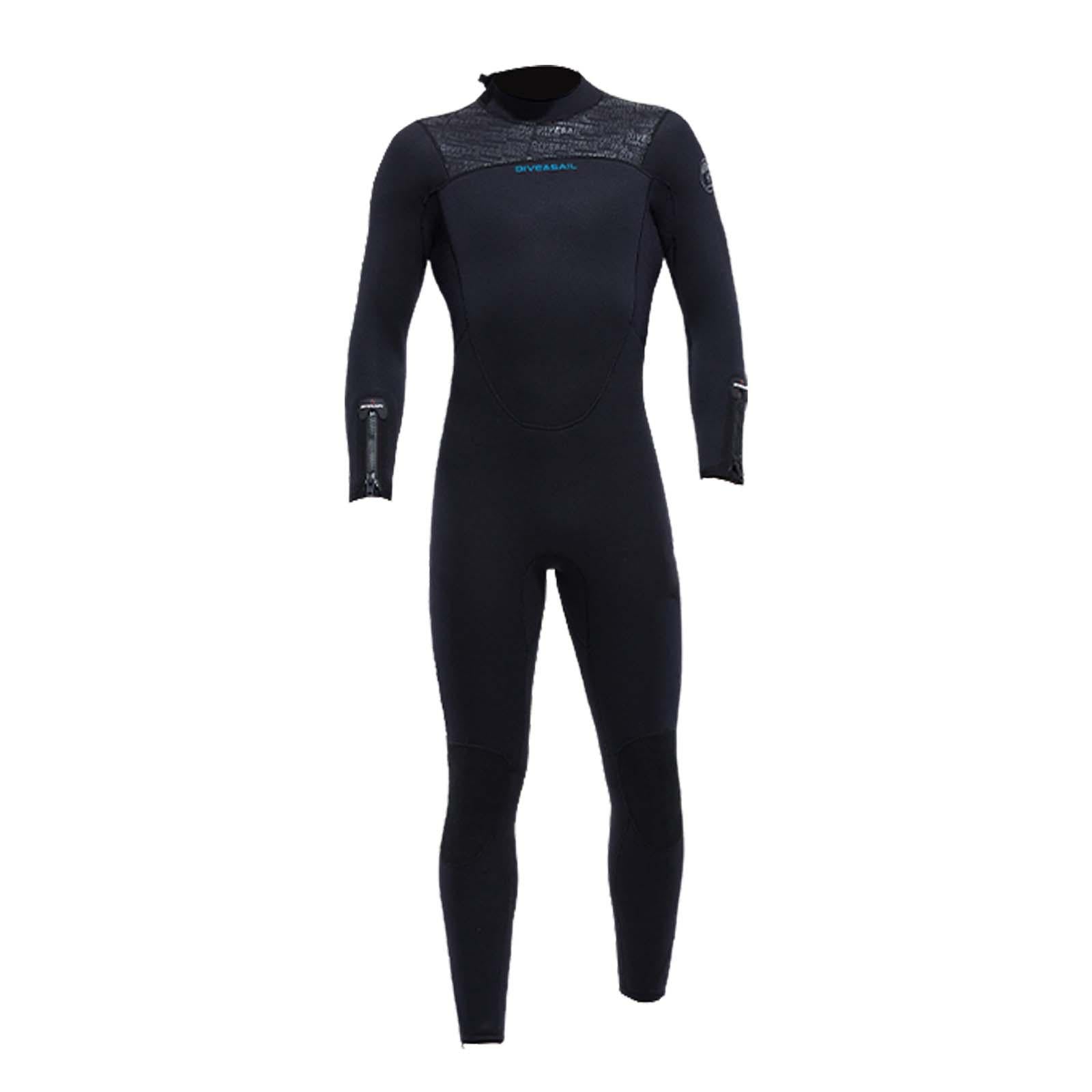 Diving Wetsuit Sailing Keep Warm Thermal Full suits Workout Back Zip Wetsuit XL Male Black
