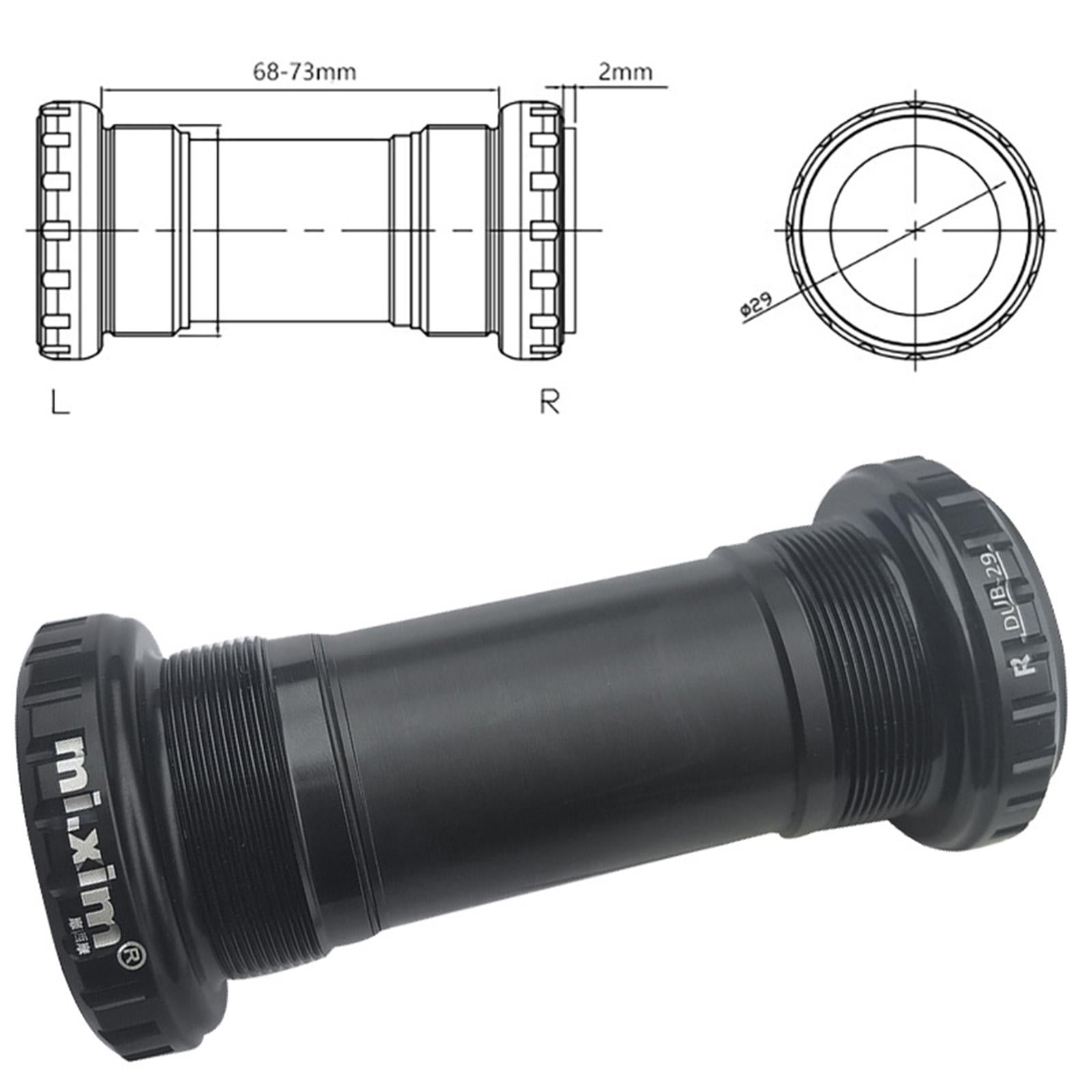 Bike Bottom Bracket Portable 29mm Screw in BB for Cycling Mountain Road Bike