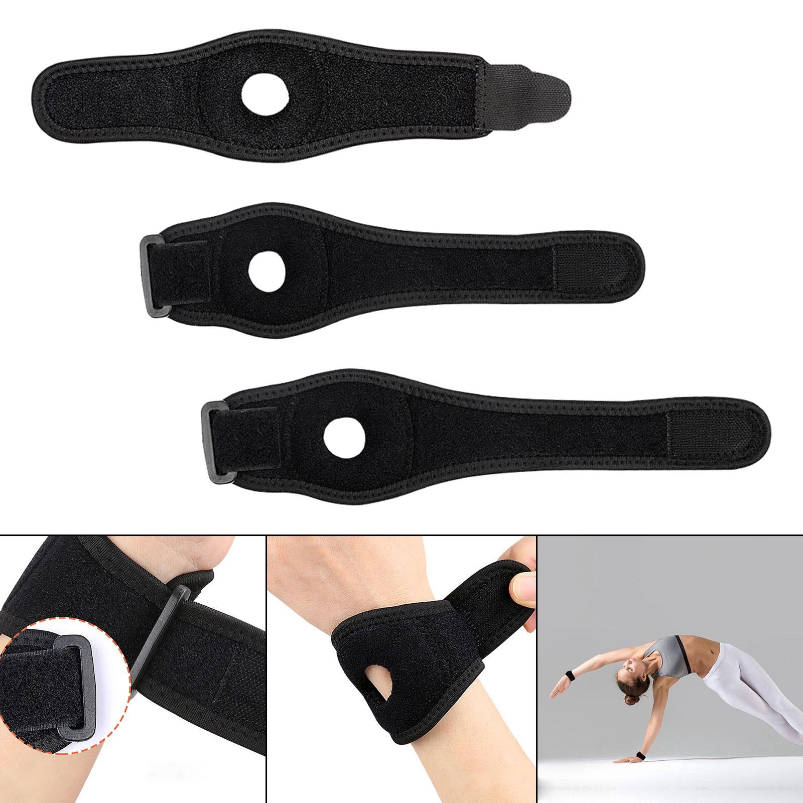 4xCompression Wrist Brace Guard Wrist Wrap for Working Out Indoor Outdoor Yoga No Buckle 26cm