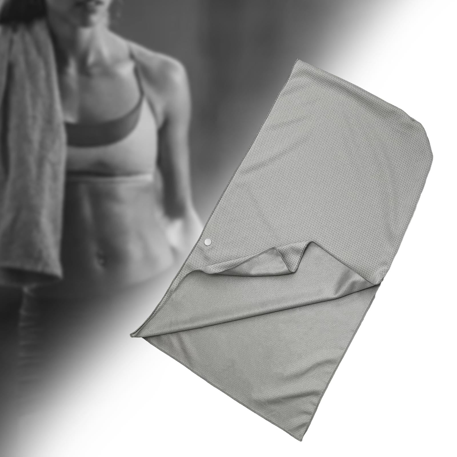 Cooling Towel Neck Wrap Absorbent Sweat Towel for Hot Weather Sports Light Gray