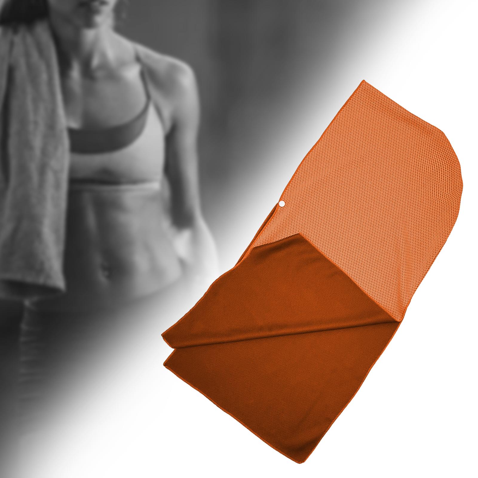 Cooling Towel Neck Wrap Absorbent Sweat Towel for Hot Weather Sports Orange