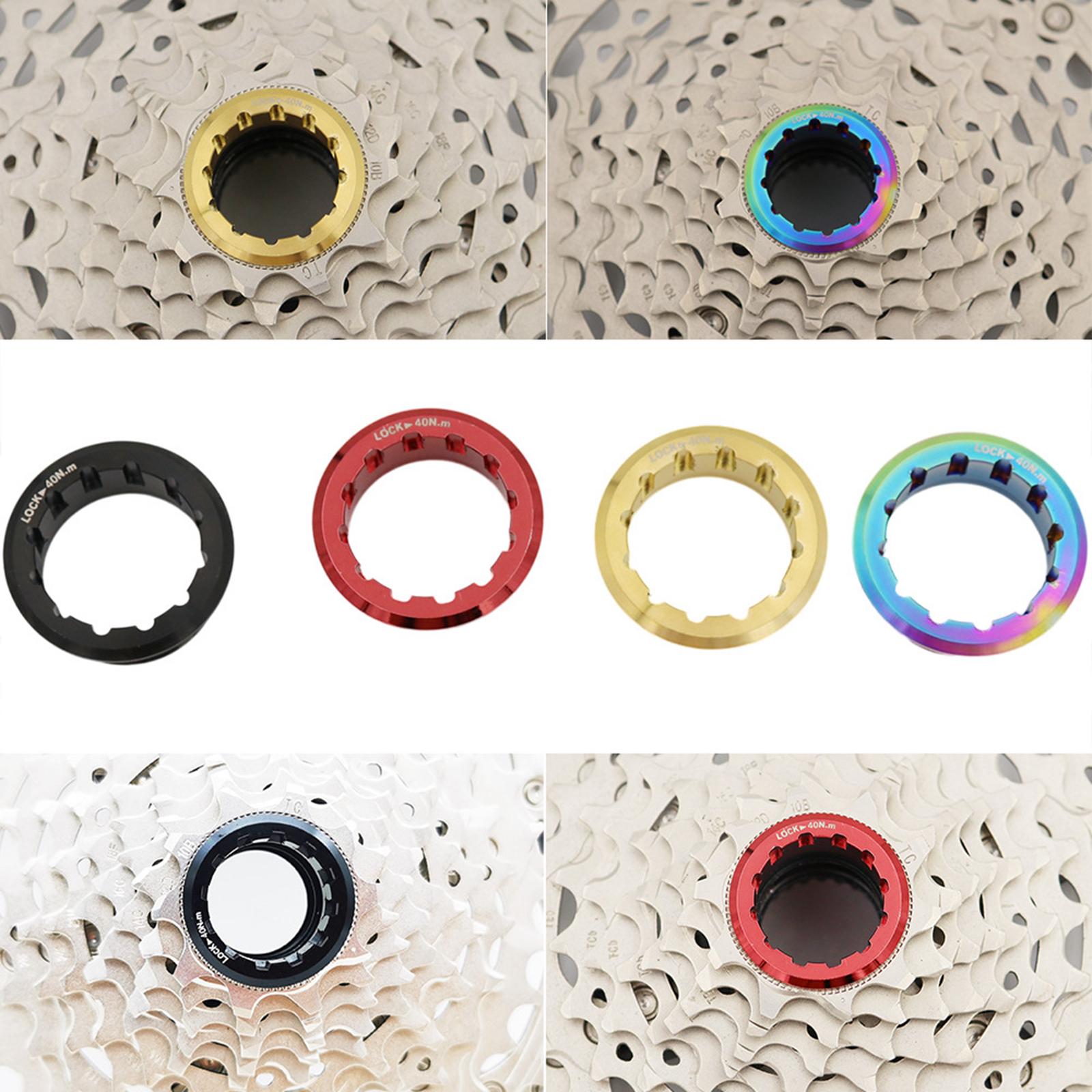 Flywheel Ring Covers Waterproof Titanium Alloy Bike Cassette Lock Rings Black