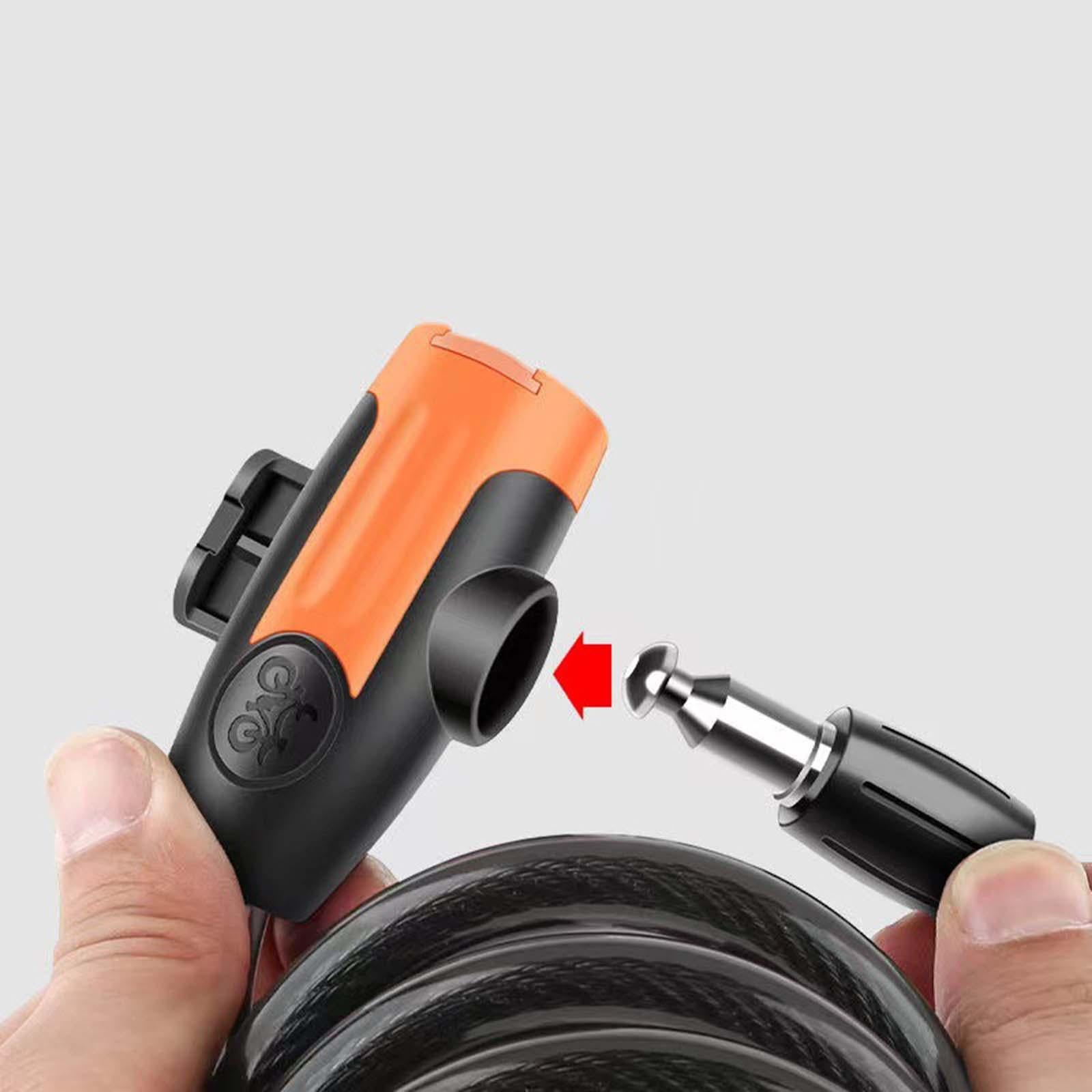Bike Lock Cable with Key Steel Padlock for Doors Outdoor Equipment Motorbike 0.9m