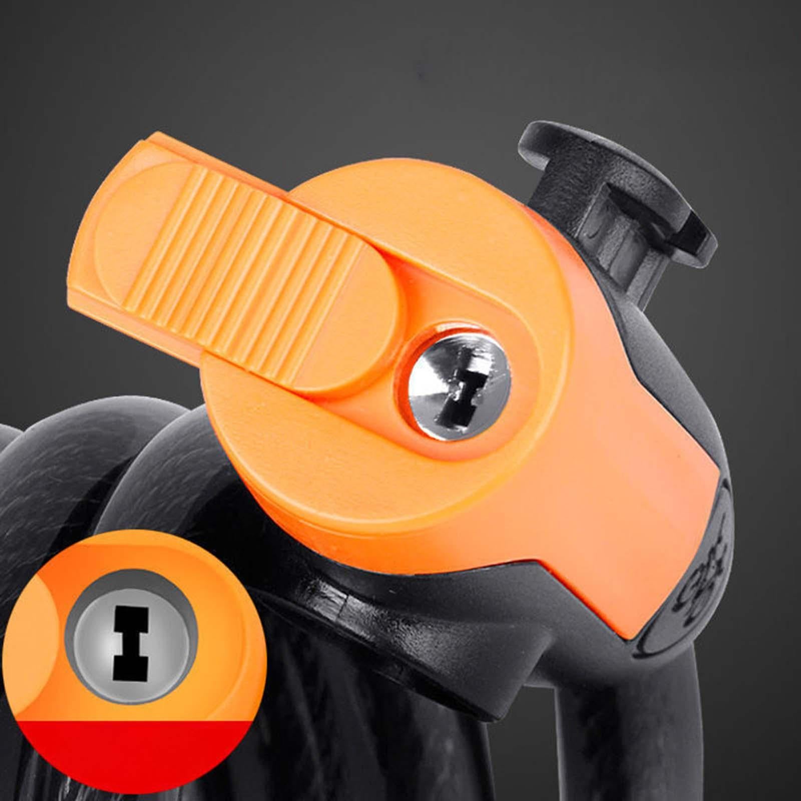 Bike Lock Cable with Key Steel Padlock for Doors Outdoor Equipment Motorbike 0.9m