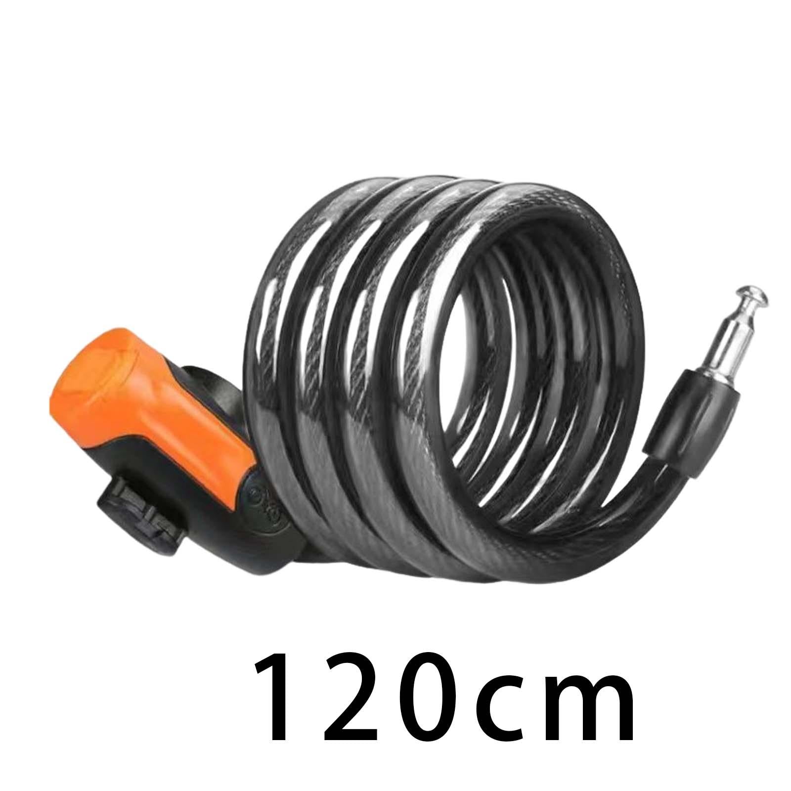 Bike Lock Cable with Key Steel Padlock for Doors Outdoor Equipment Motorbike 1.2m