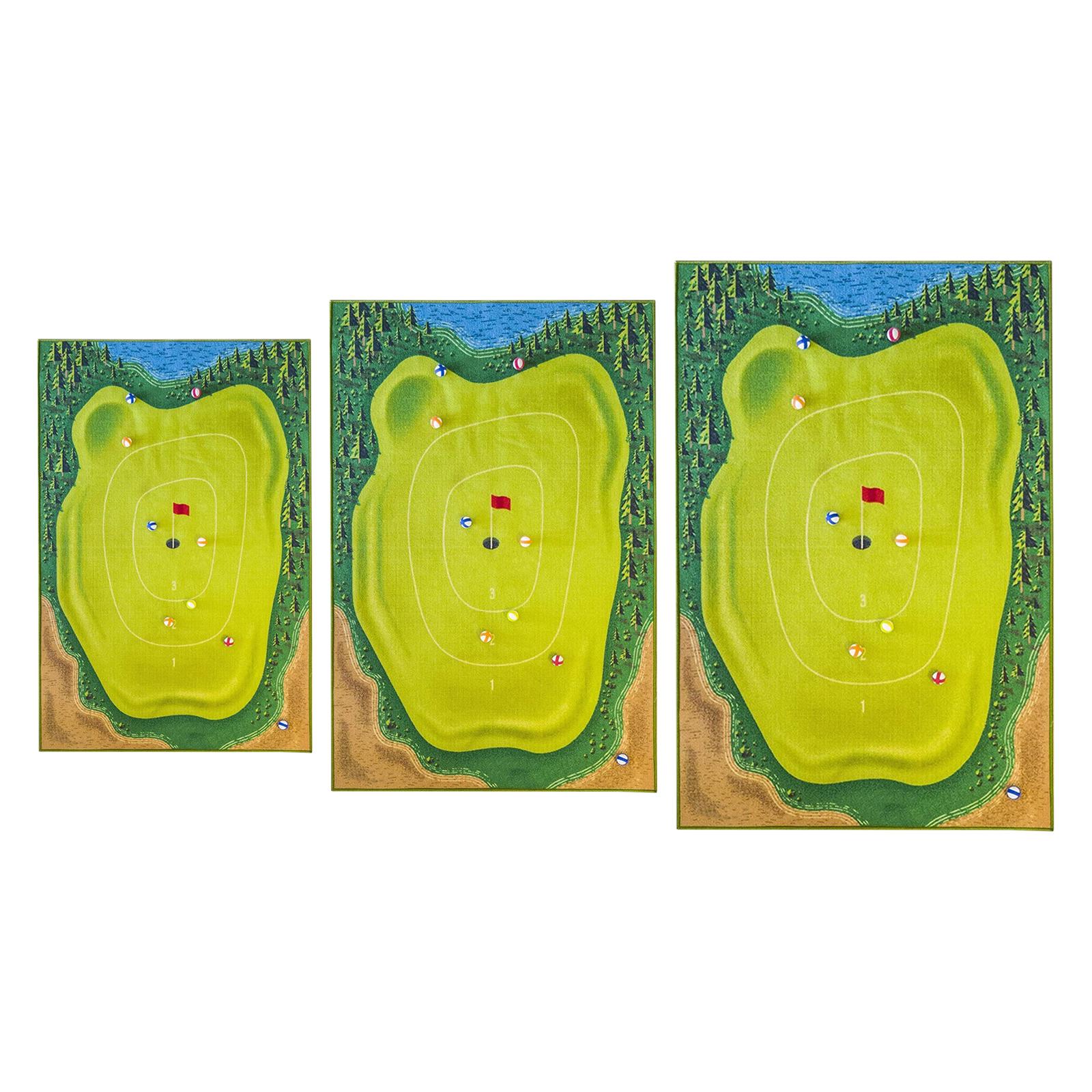 Casual Golf Game Golf Practice Mats Mini Golf Course Golf Training Equipment 100cmx60cm
