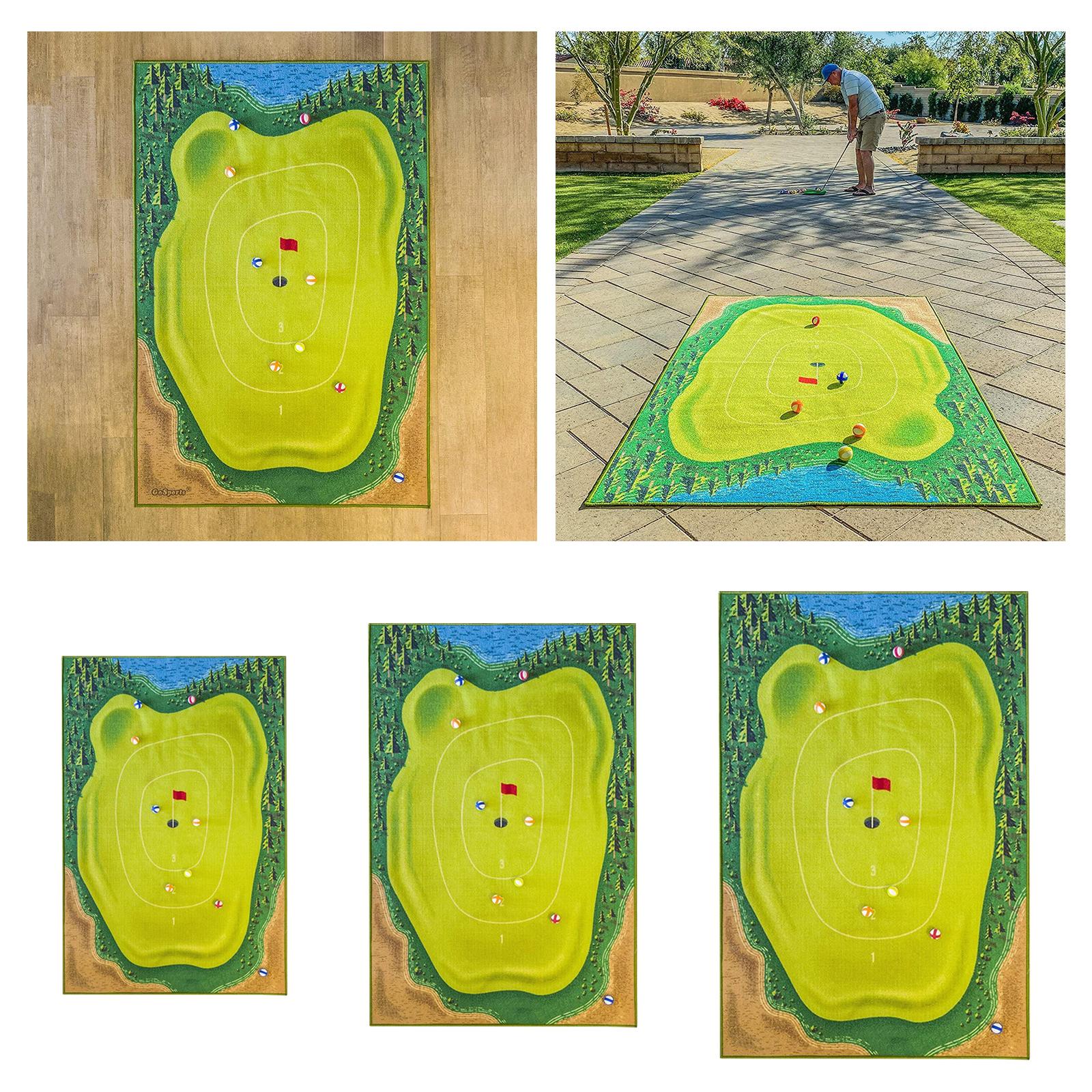 Casual Golf Game Golf Practice Mats Mini Golf Course Golf Training Equipment 100cmx60cm