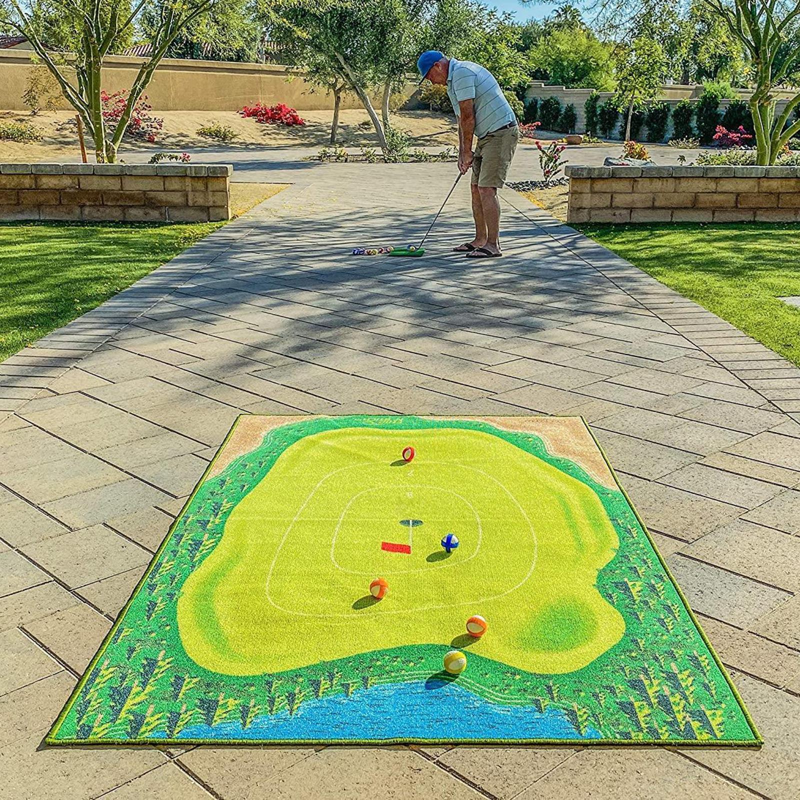 Casual Golf Game Golf Practice Mats Mini Golf Course Golf Training Equipment 120cmx180cm